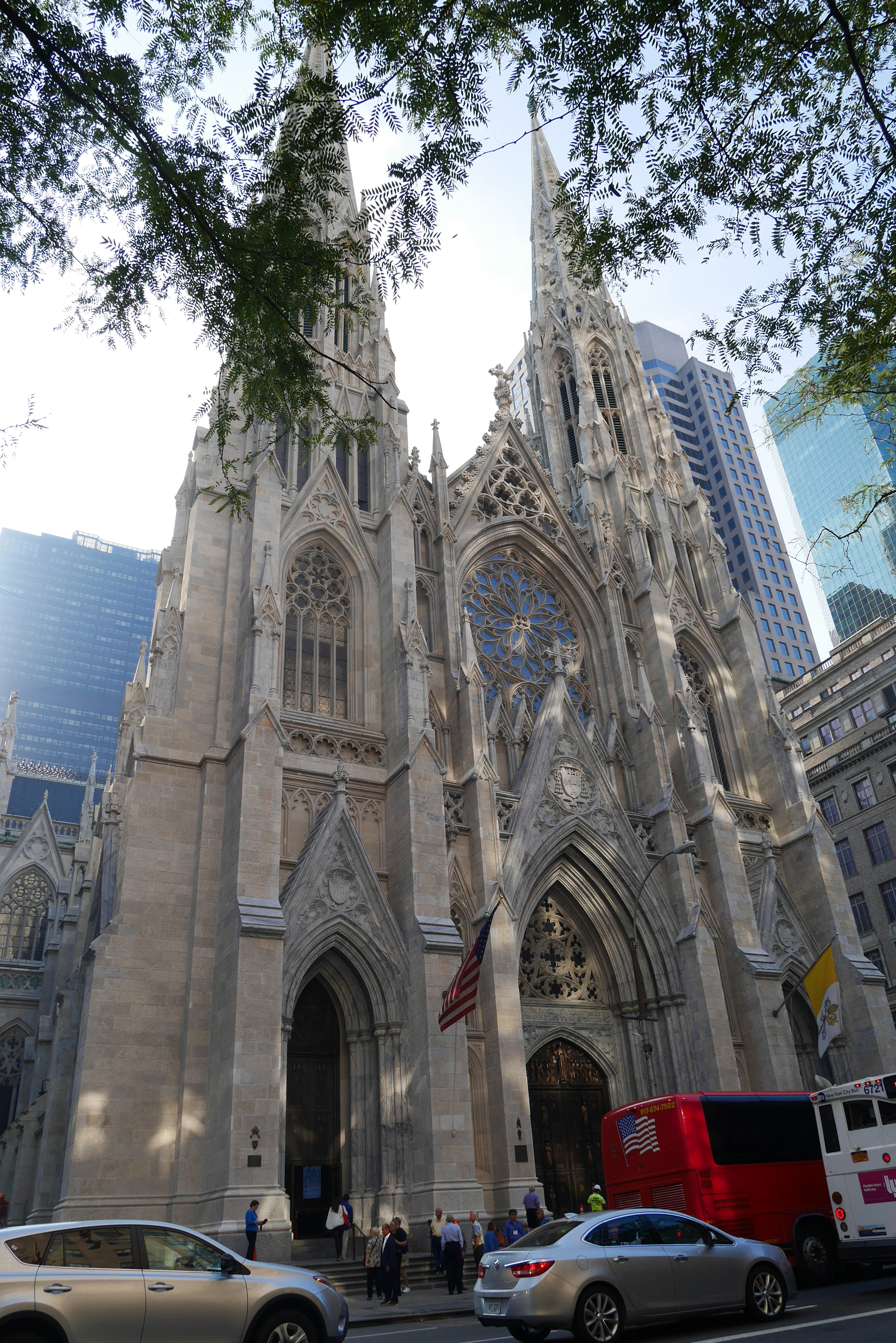 Exterior view of St. Patrick's Cathedral in New York City