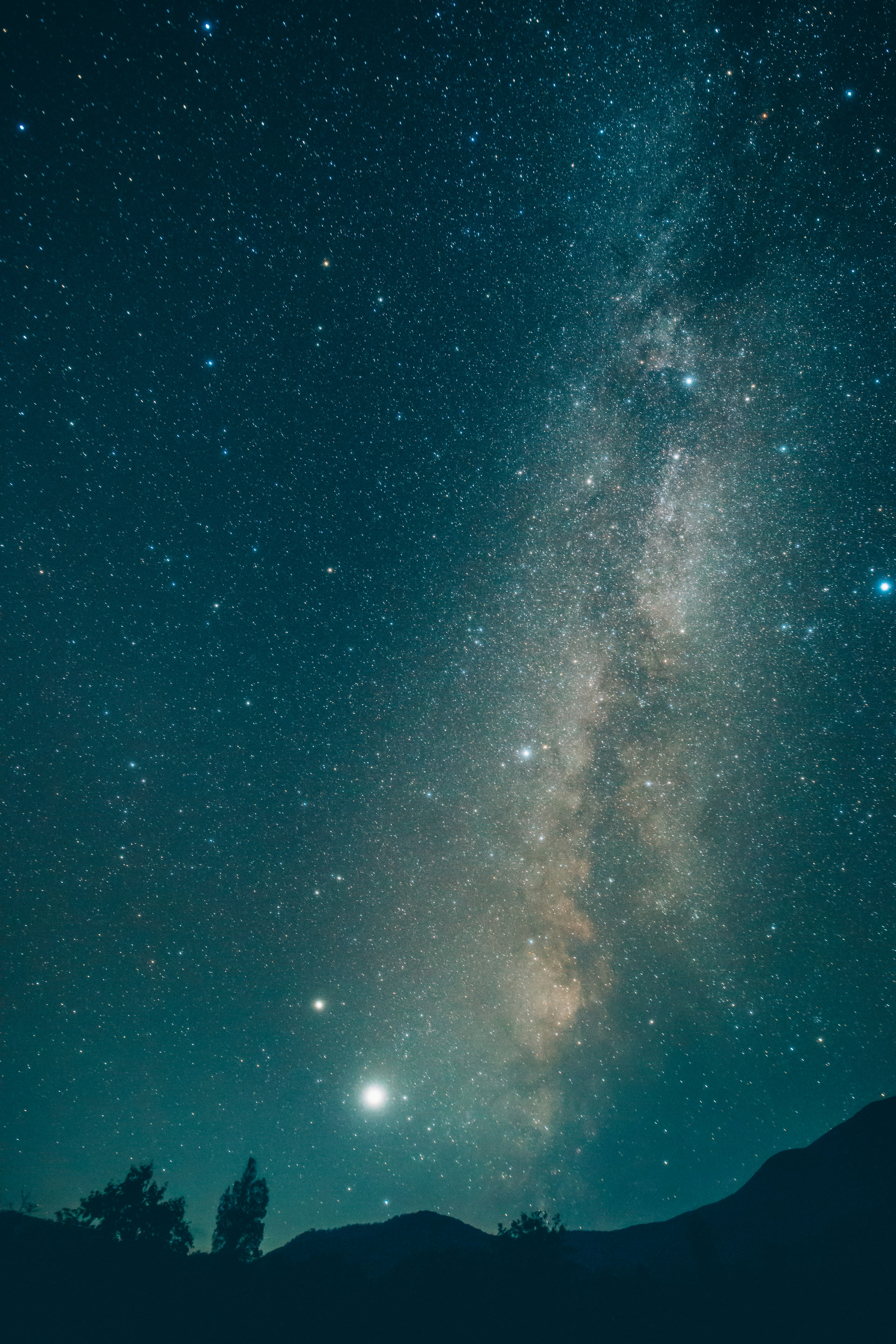 A stunning view of the Milky Way and stars under a night sky