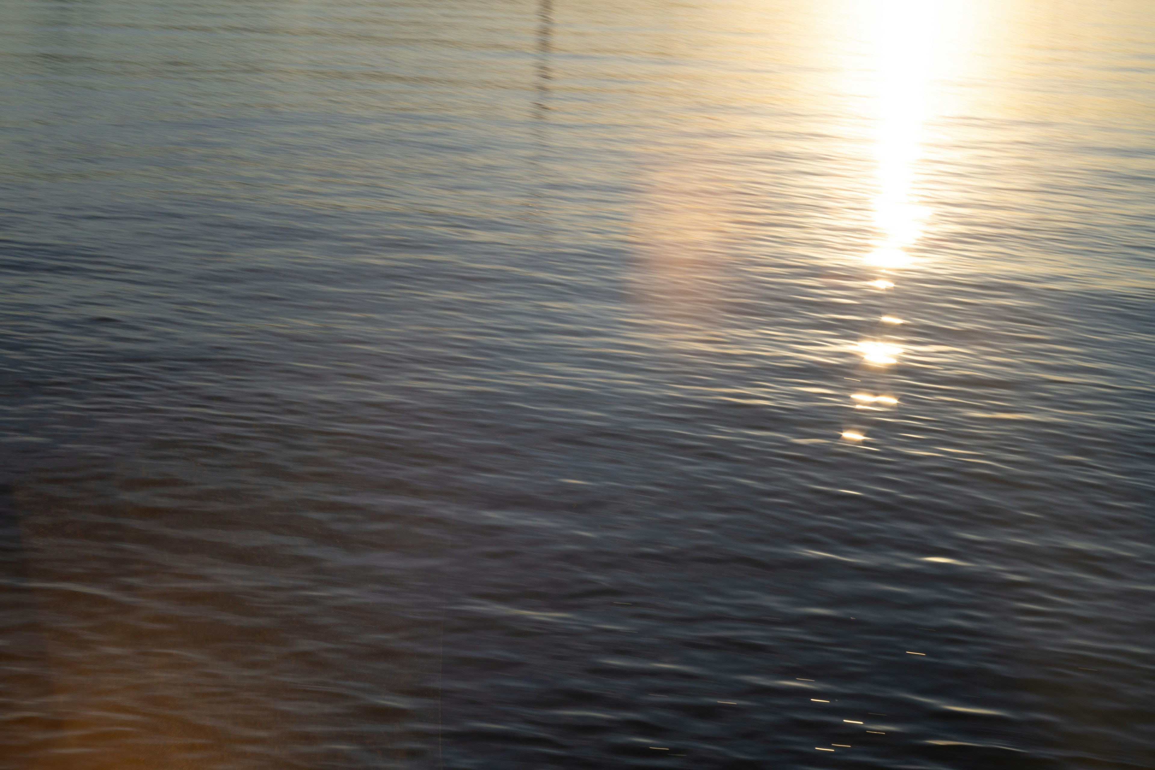 Beautiful view of light reflecting on the water surface