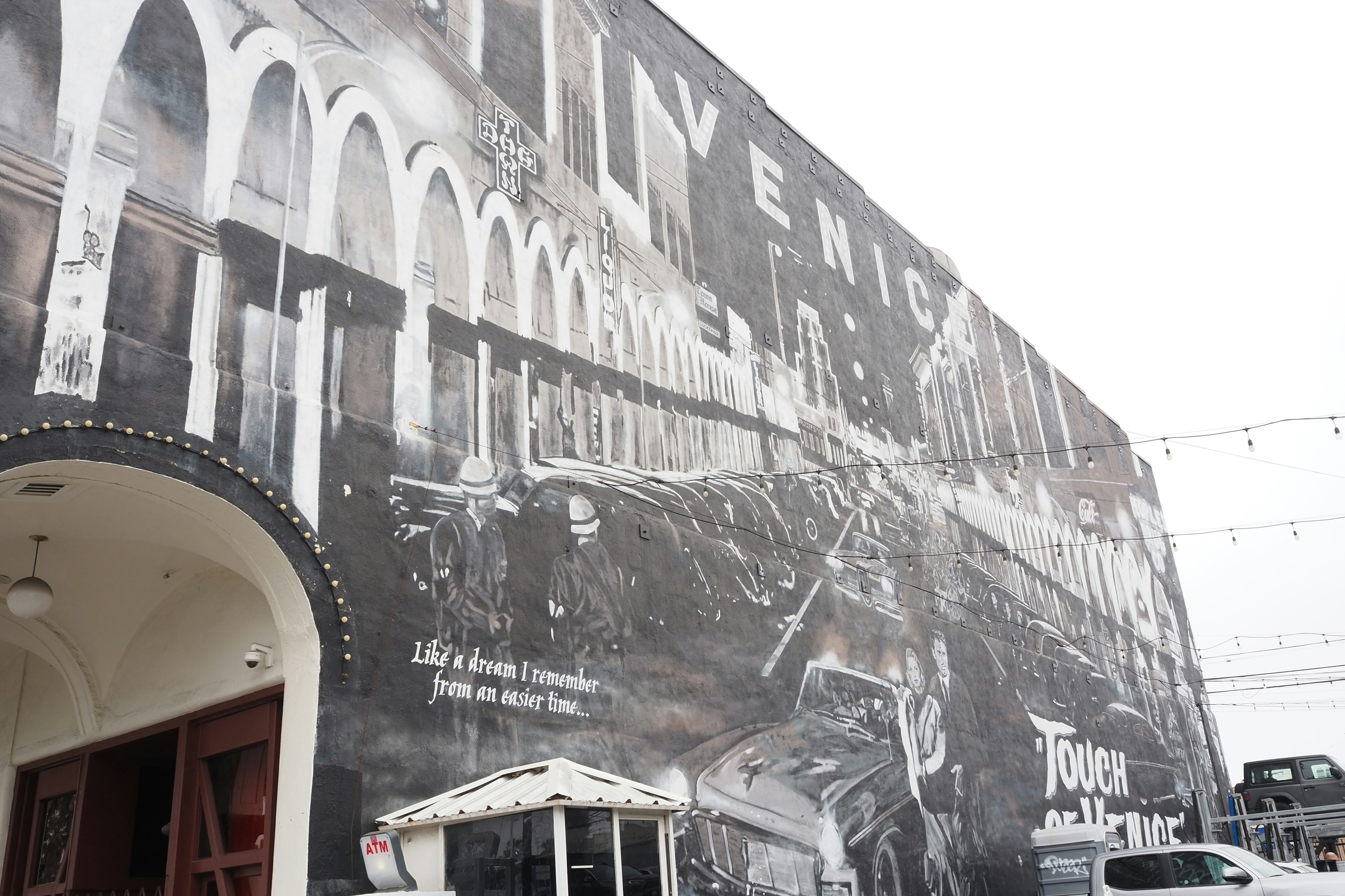 Mural storico di Venezia sull'esterno dell'edificio