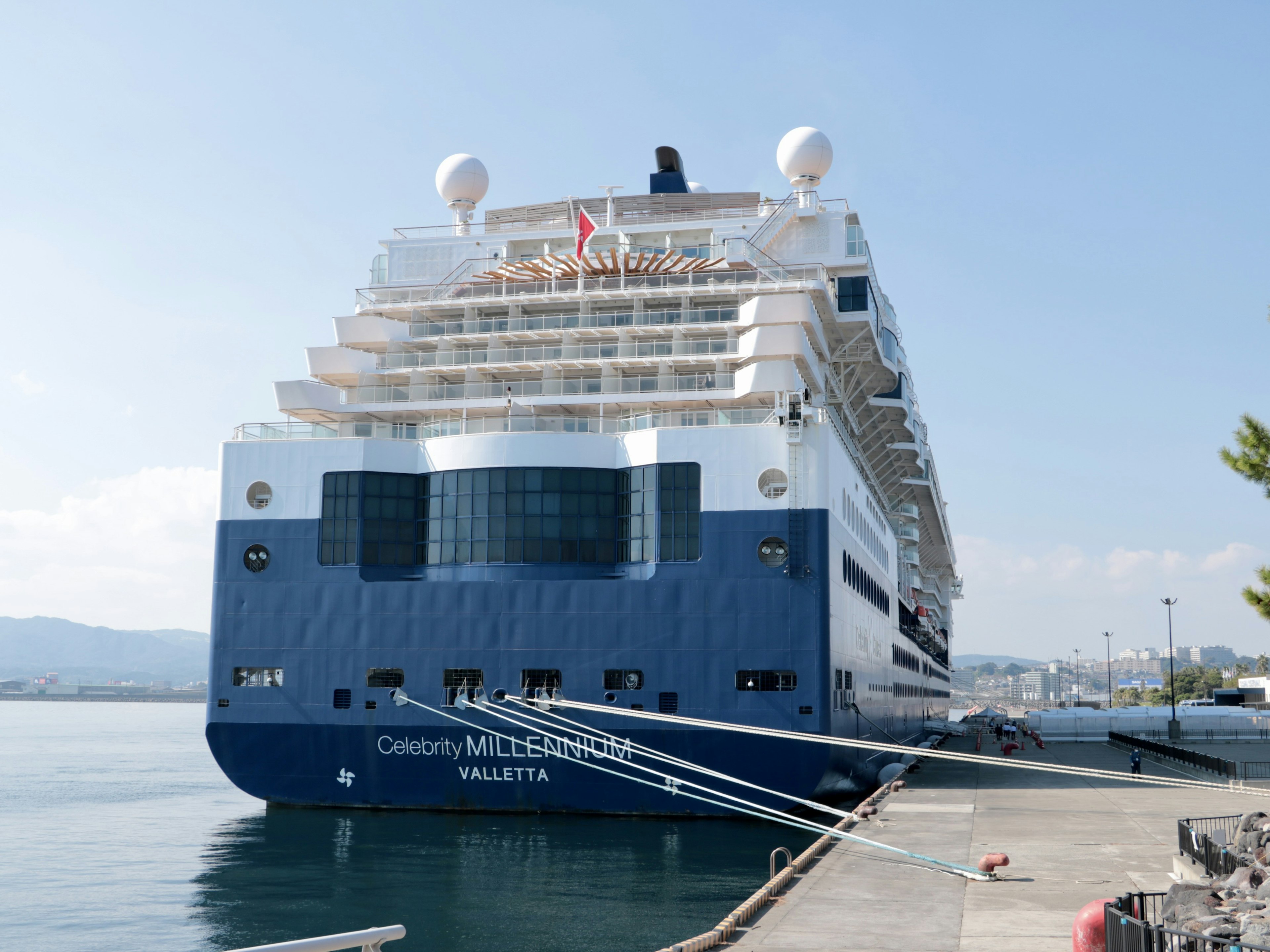 Cruise ship Celebrity Millennium docked at the port