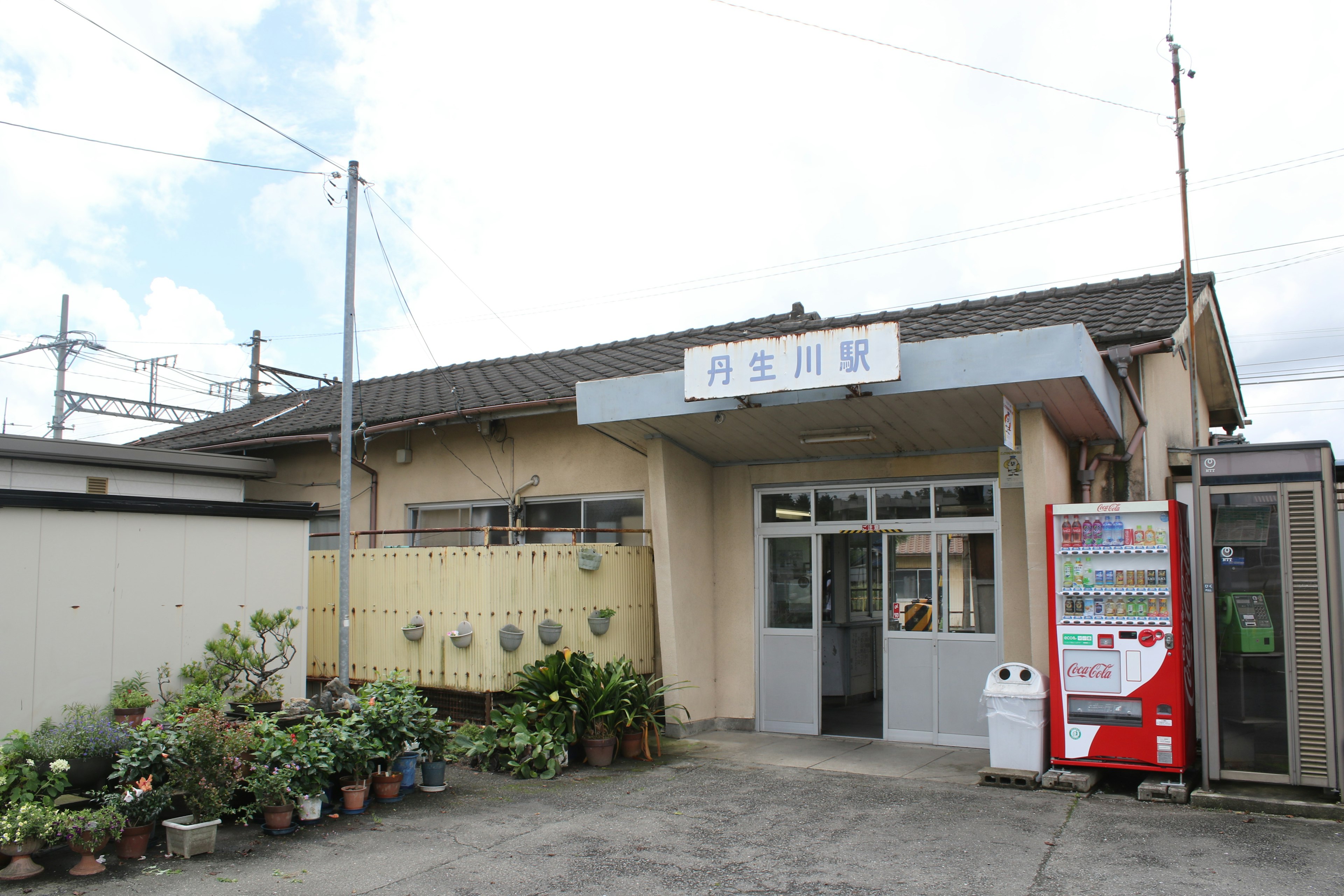 Petite gare entourée de plantes au Japon