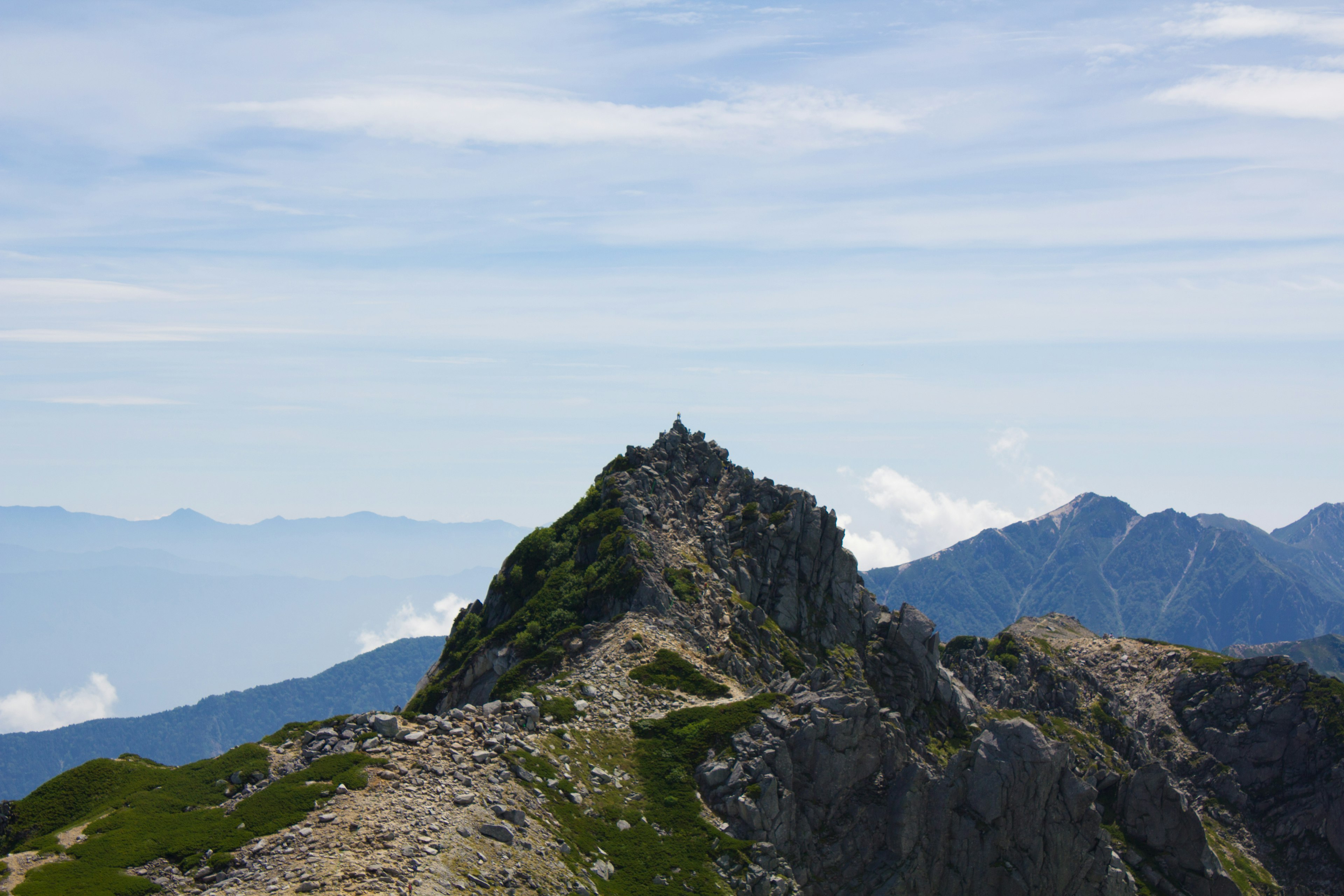 Stunning view of a mountain peak under a clear sky