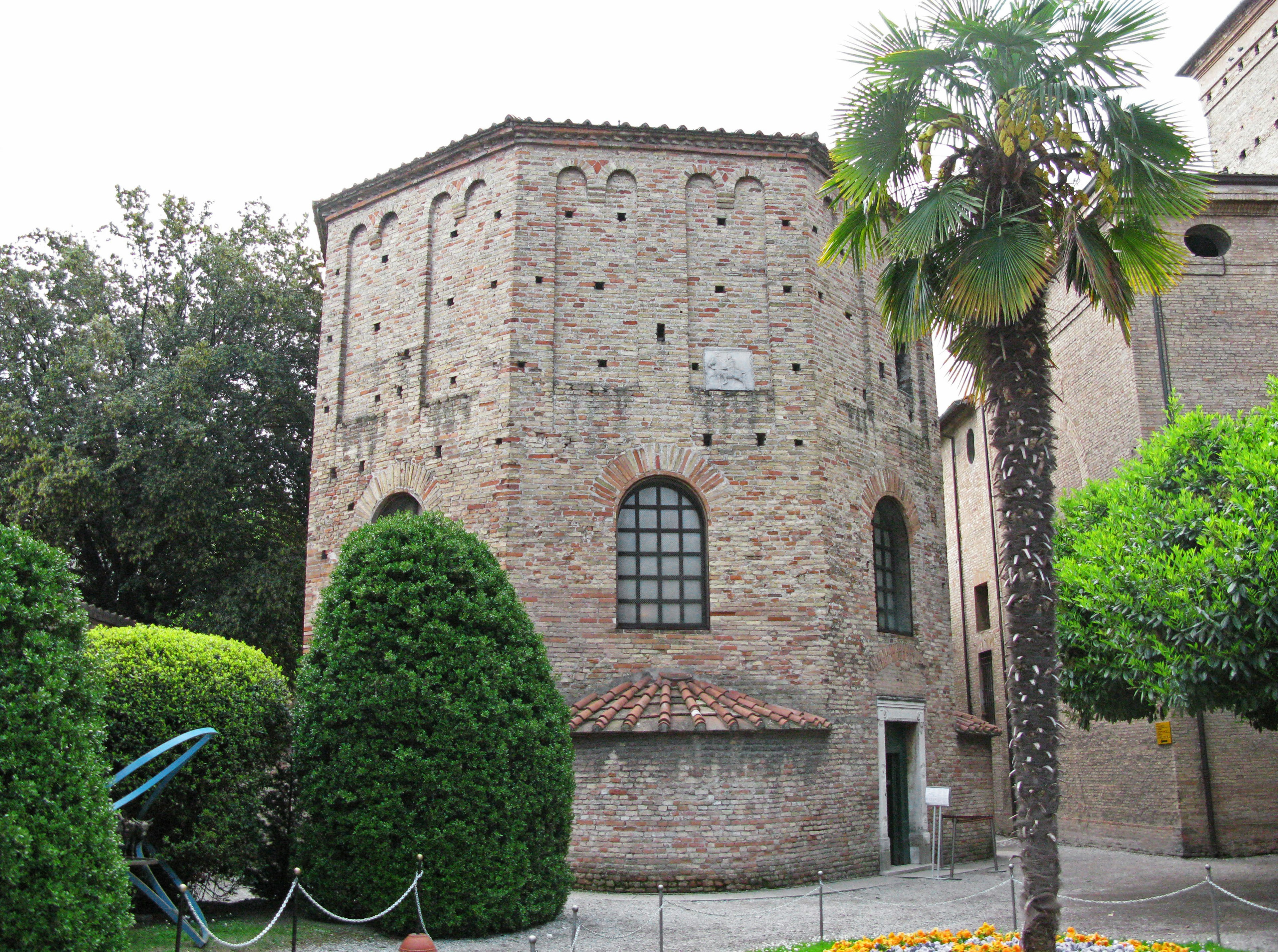 Ancient building surrounded by lush greenery