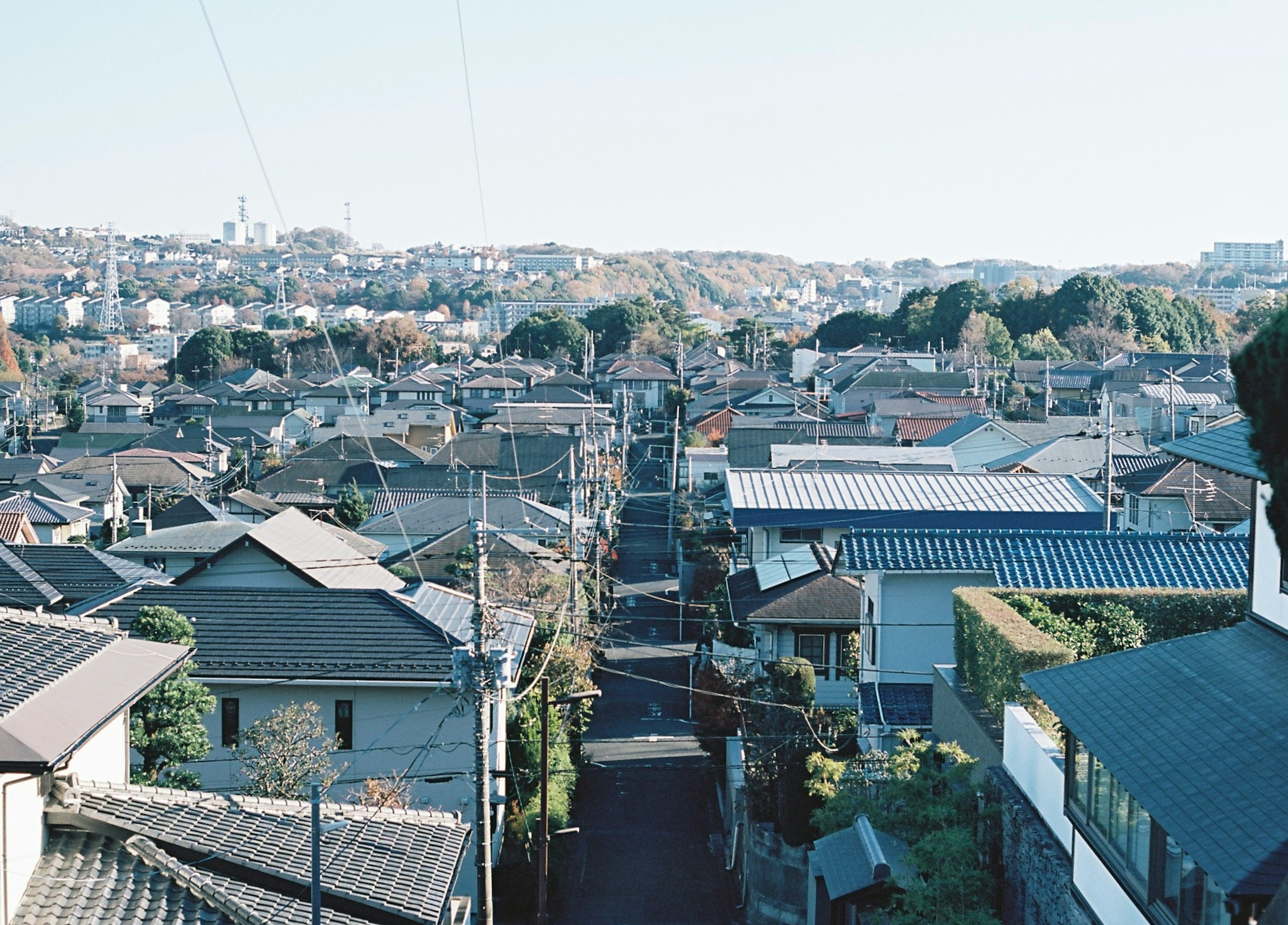 住宅街の広がりを示す景色