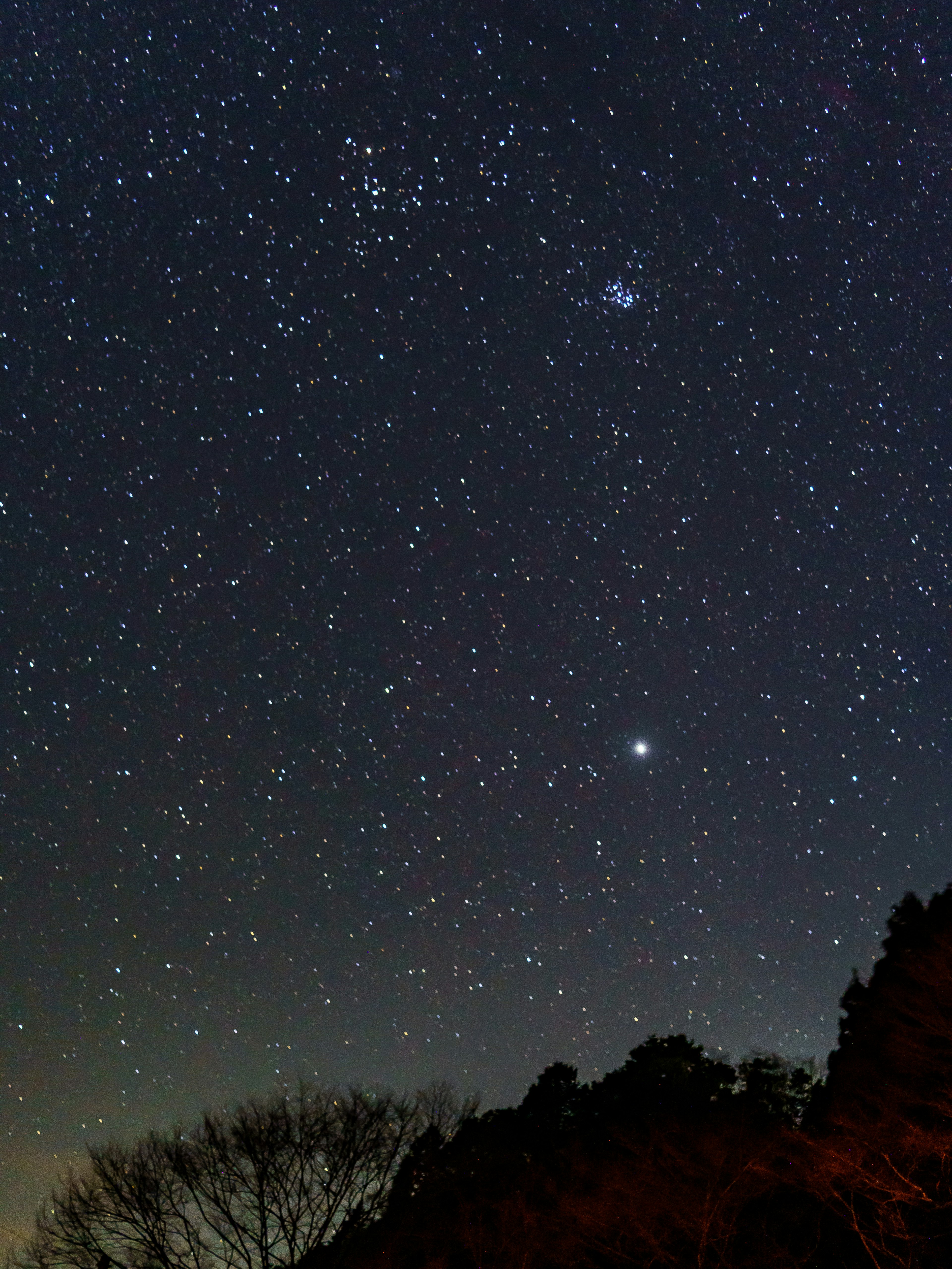 星が輝く夜空の美しい景色