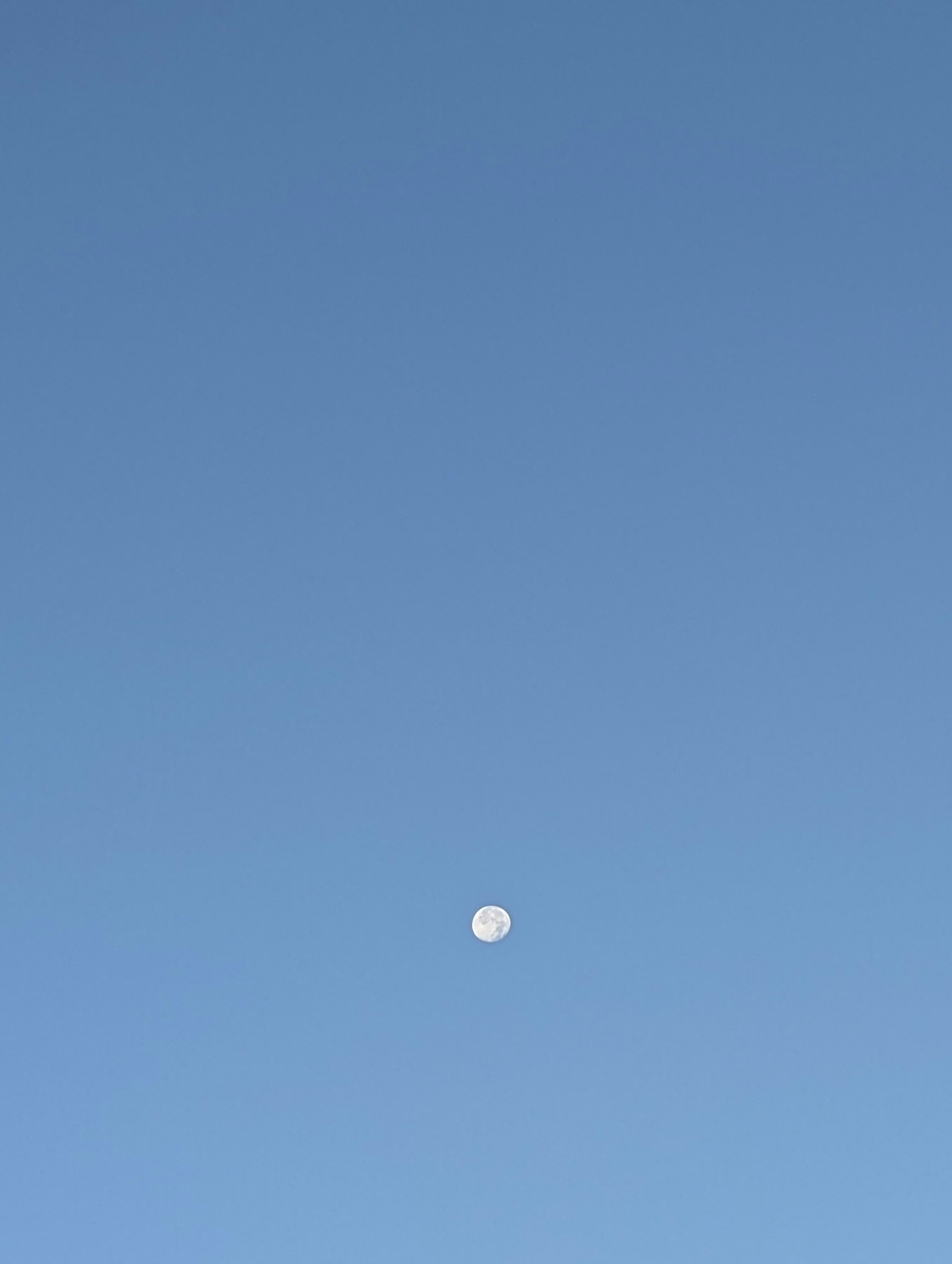 Bulan terang di langit biru yang cerah