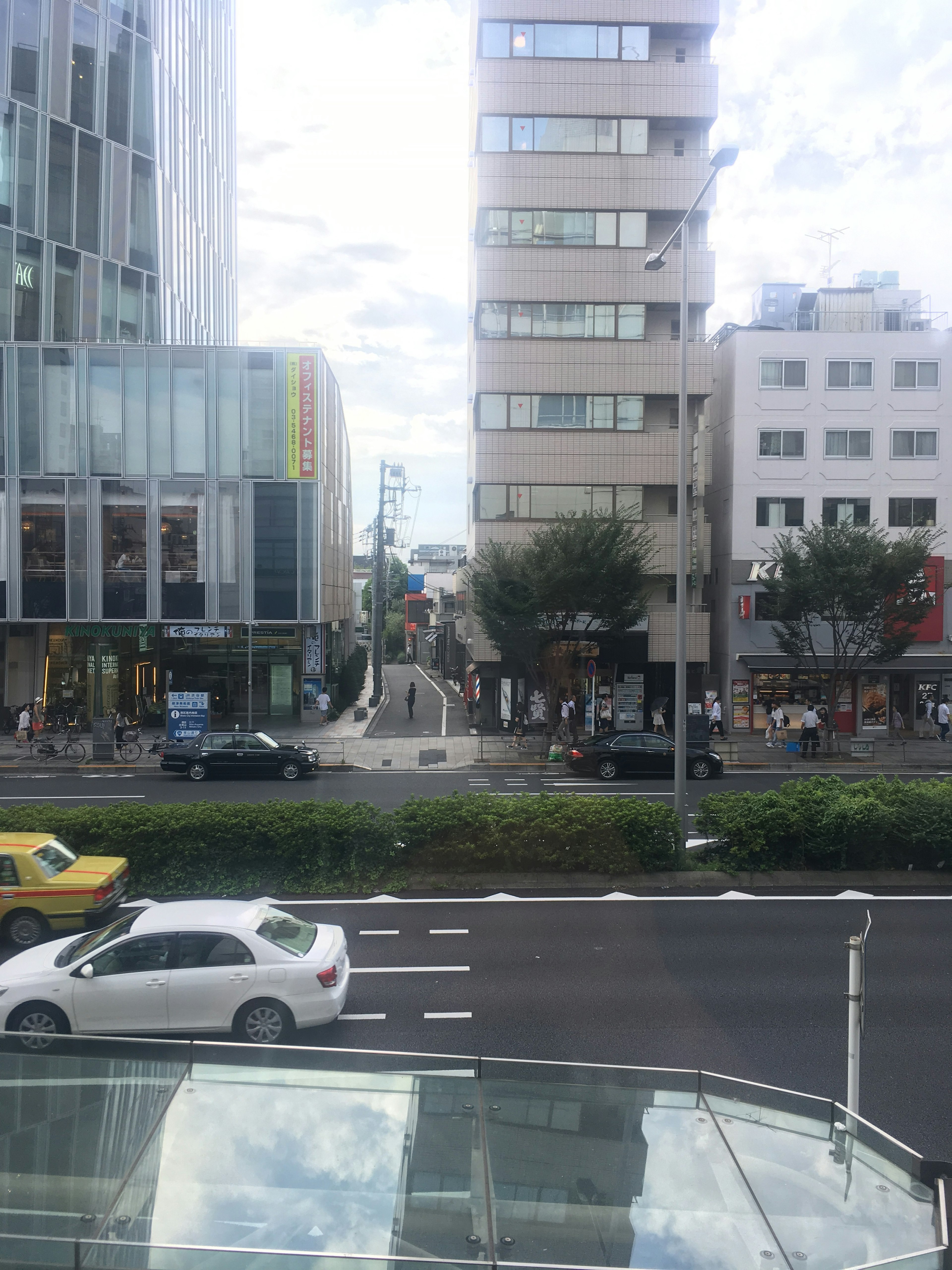 Urban landscape featuring buildings and street view