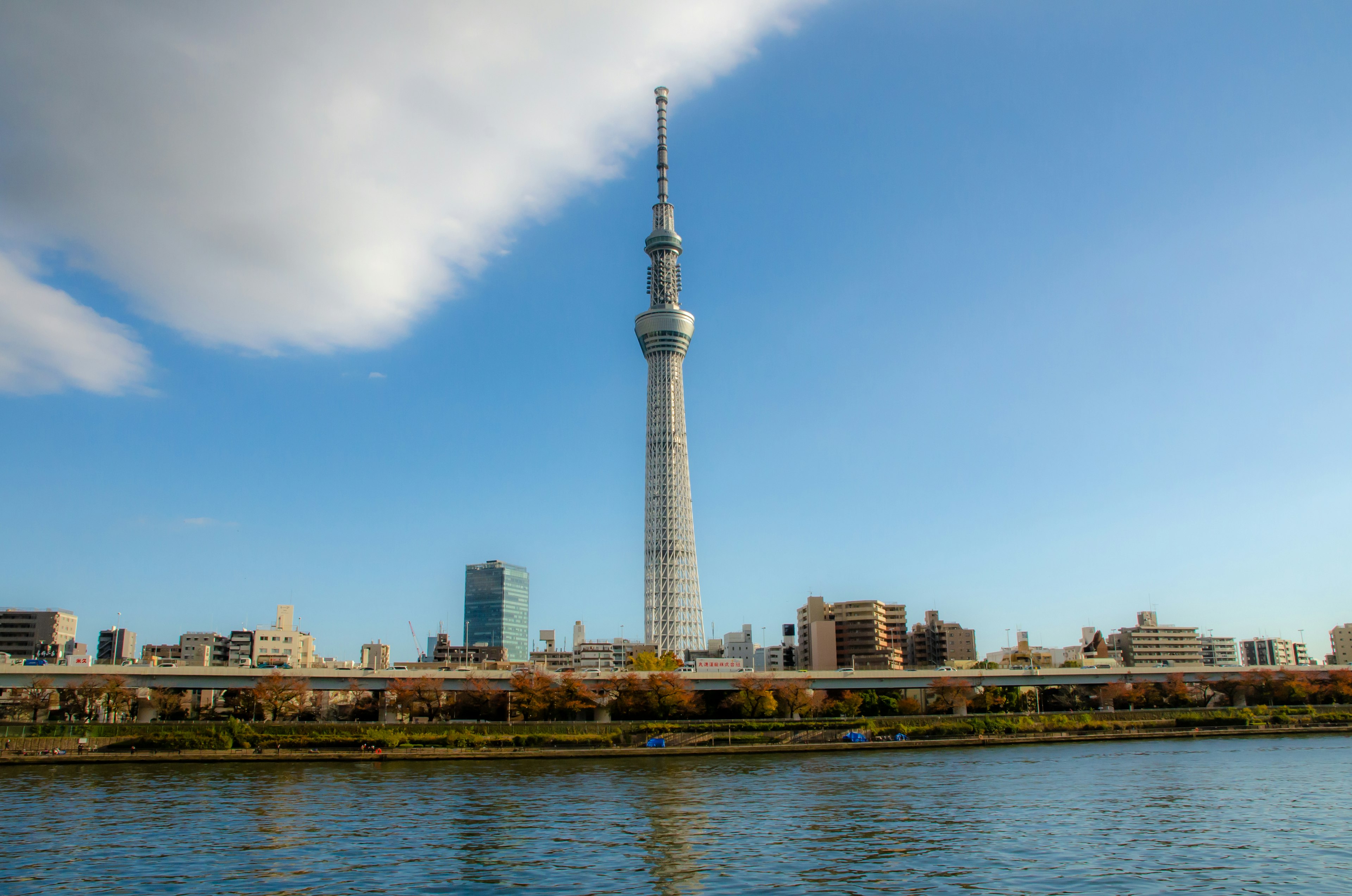 Tokyo Skytree dưới bầu trời xanh