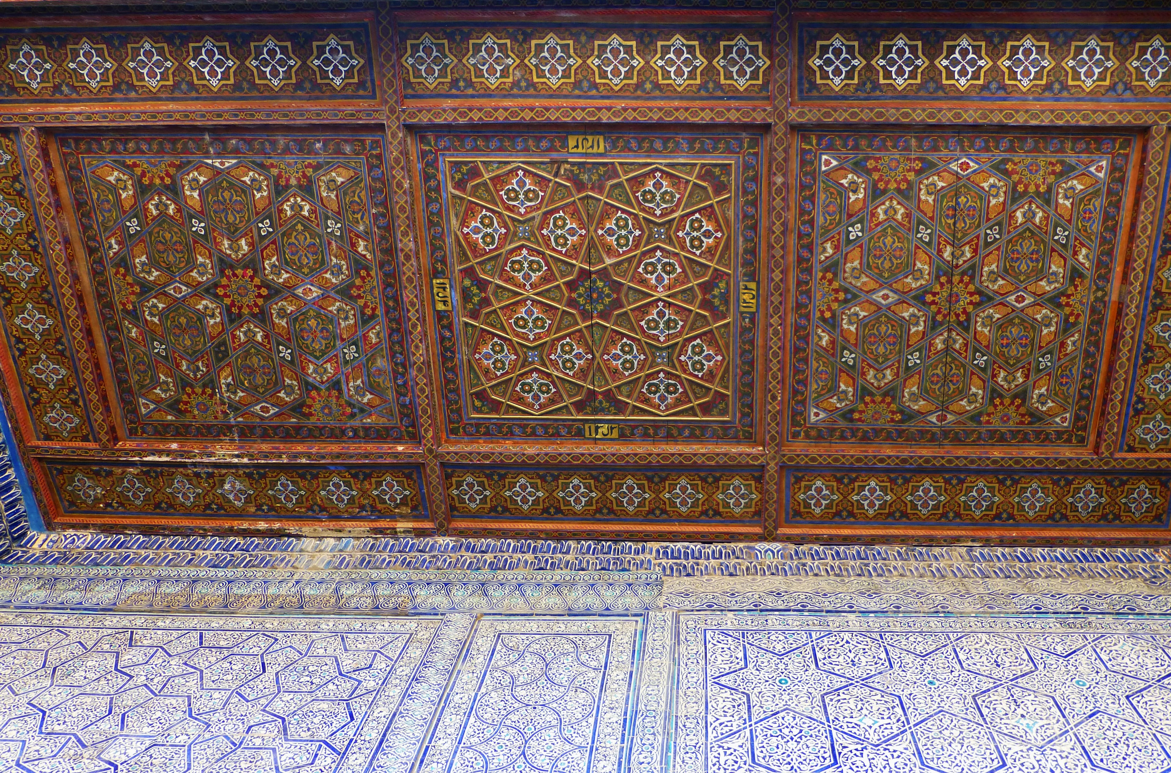 Image featuring intricate mosaic patterns on wall and floor design