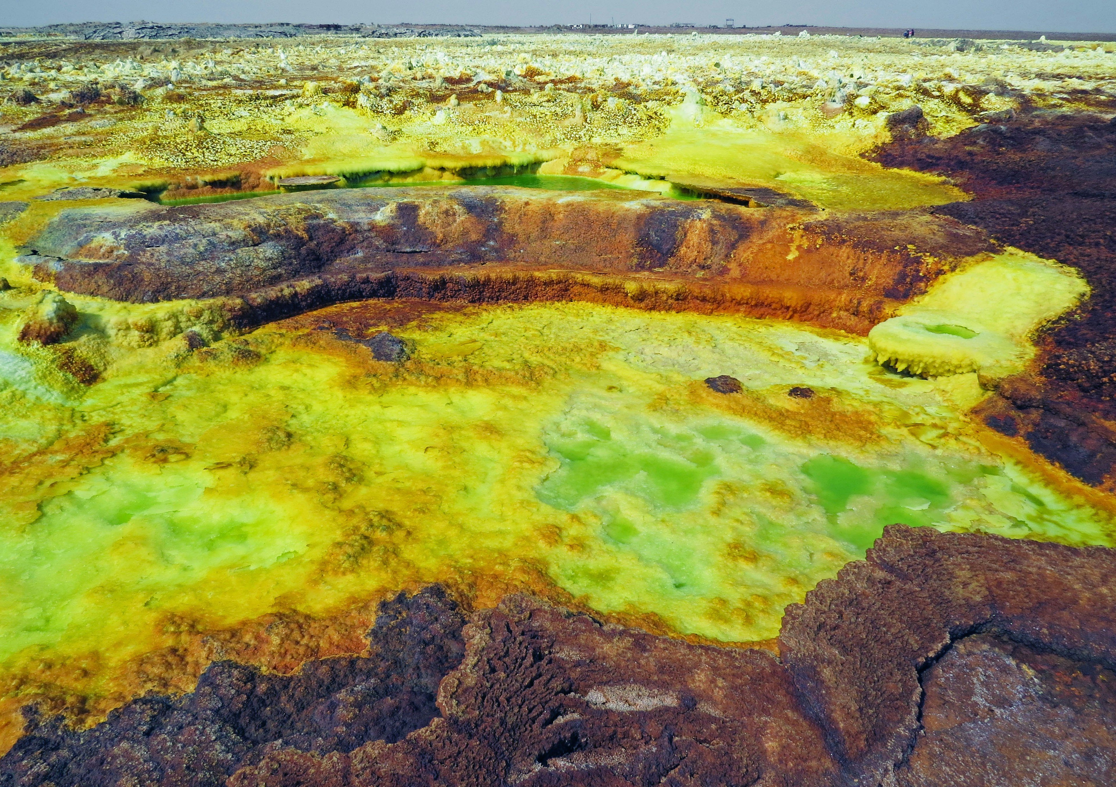 Paesaggio colorato della depressione di Danakil in Etiopia