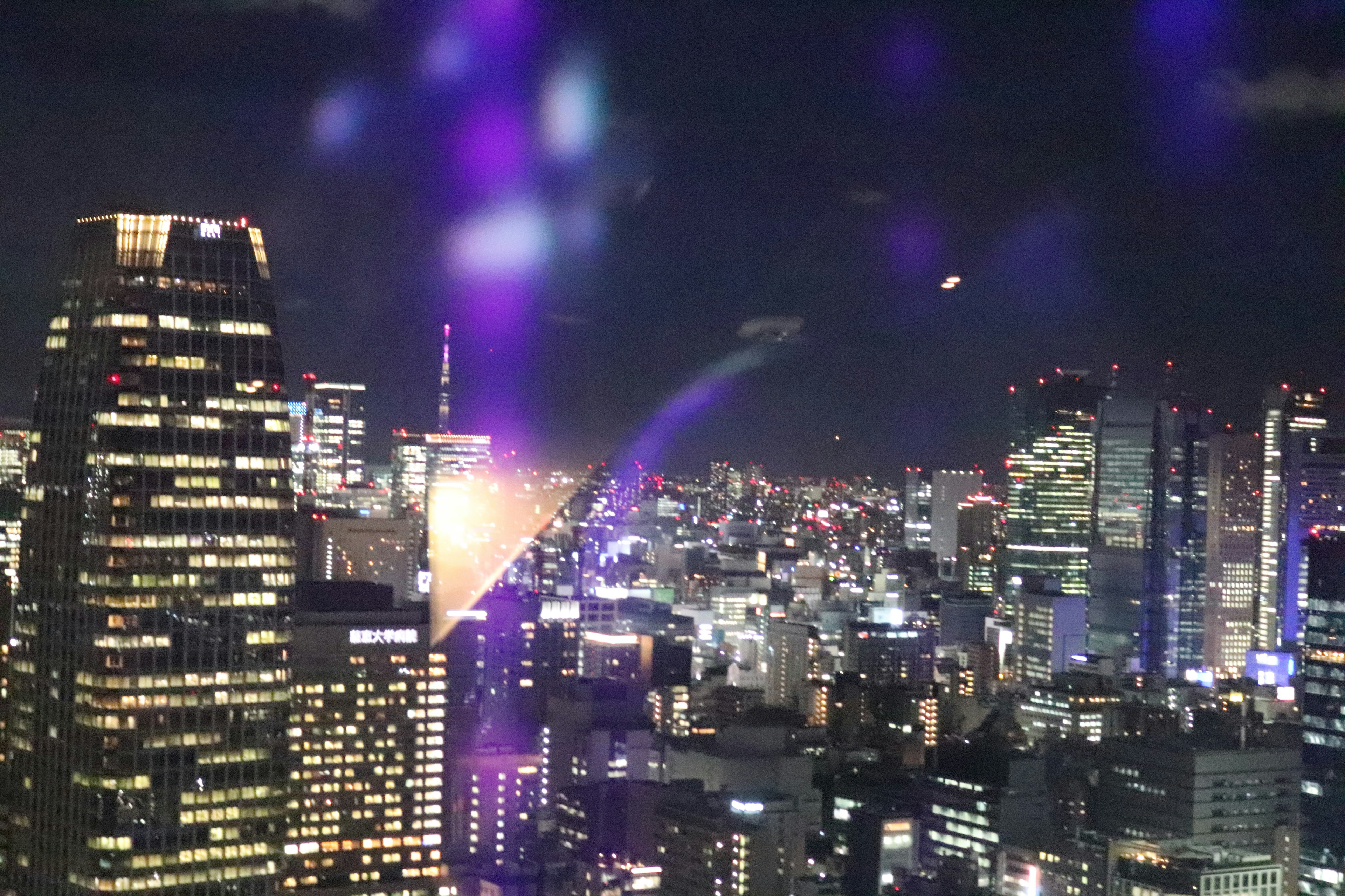 Tokyo night skyline featuring illuminated skyscrapers and Tokyo Tower