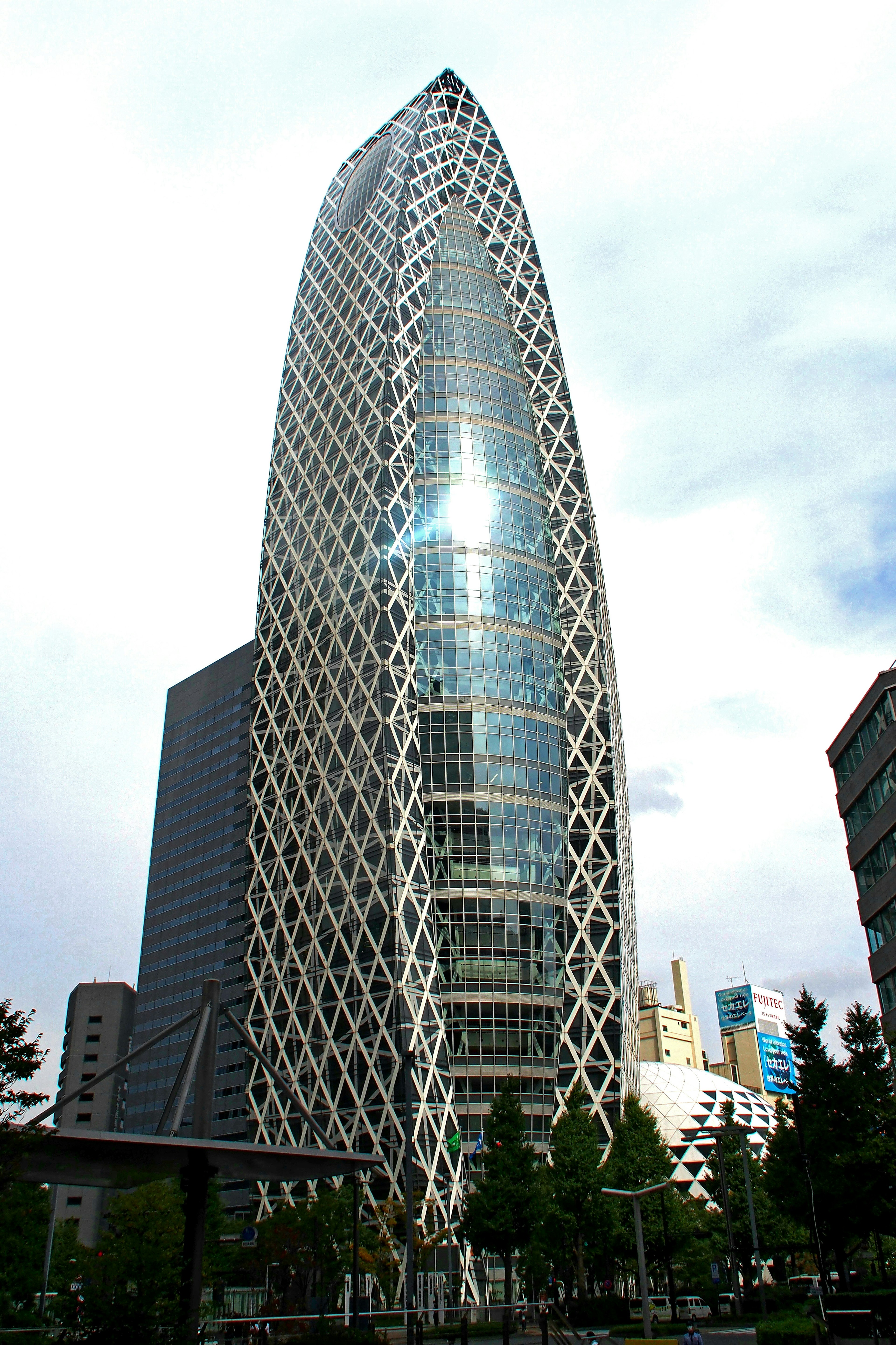 Distinctive design of the Docomo Tower in Shinjuku