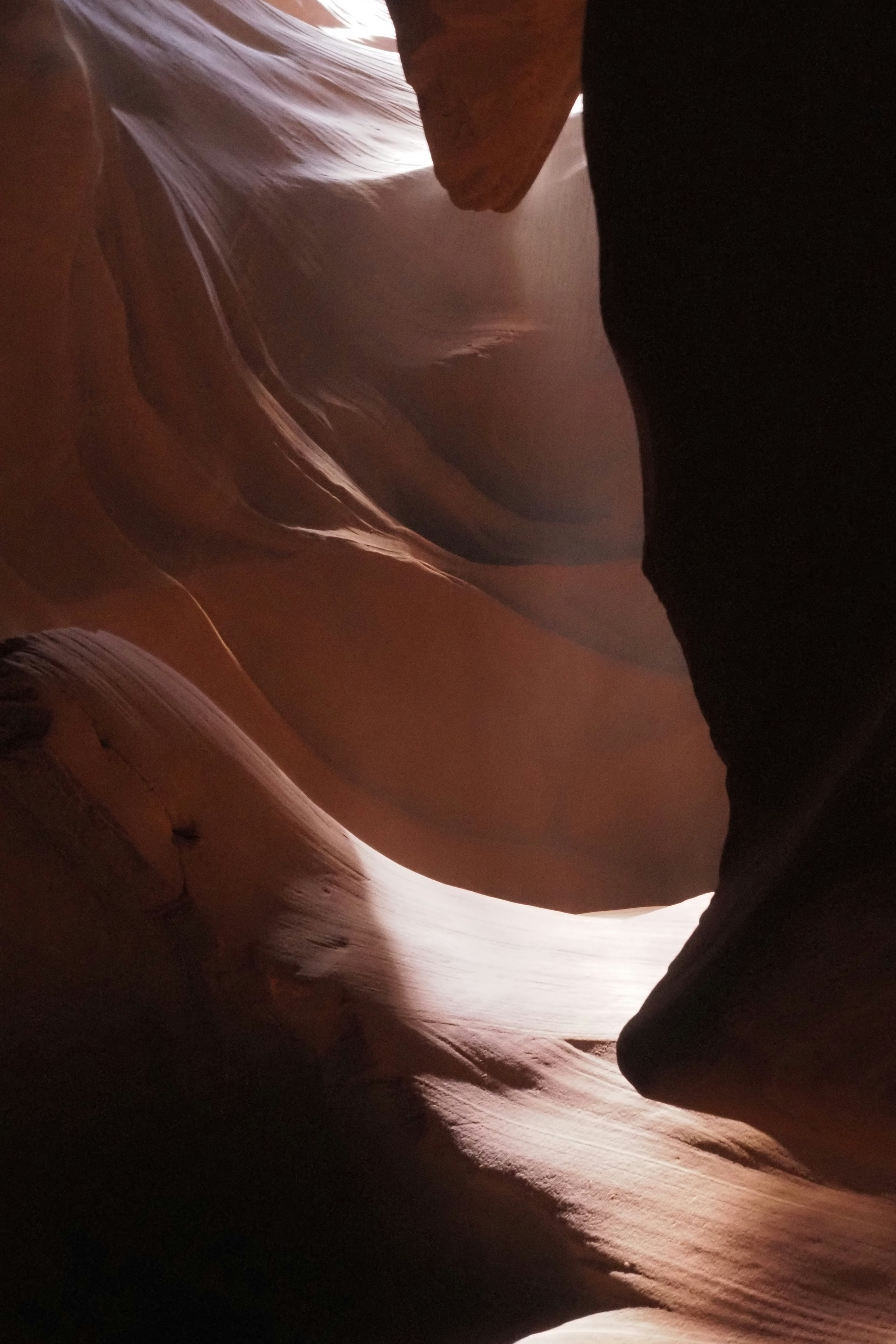 Beautiful sandstone canyon with light and shadow contrast