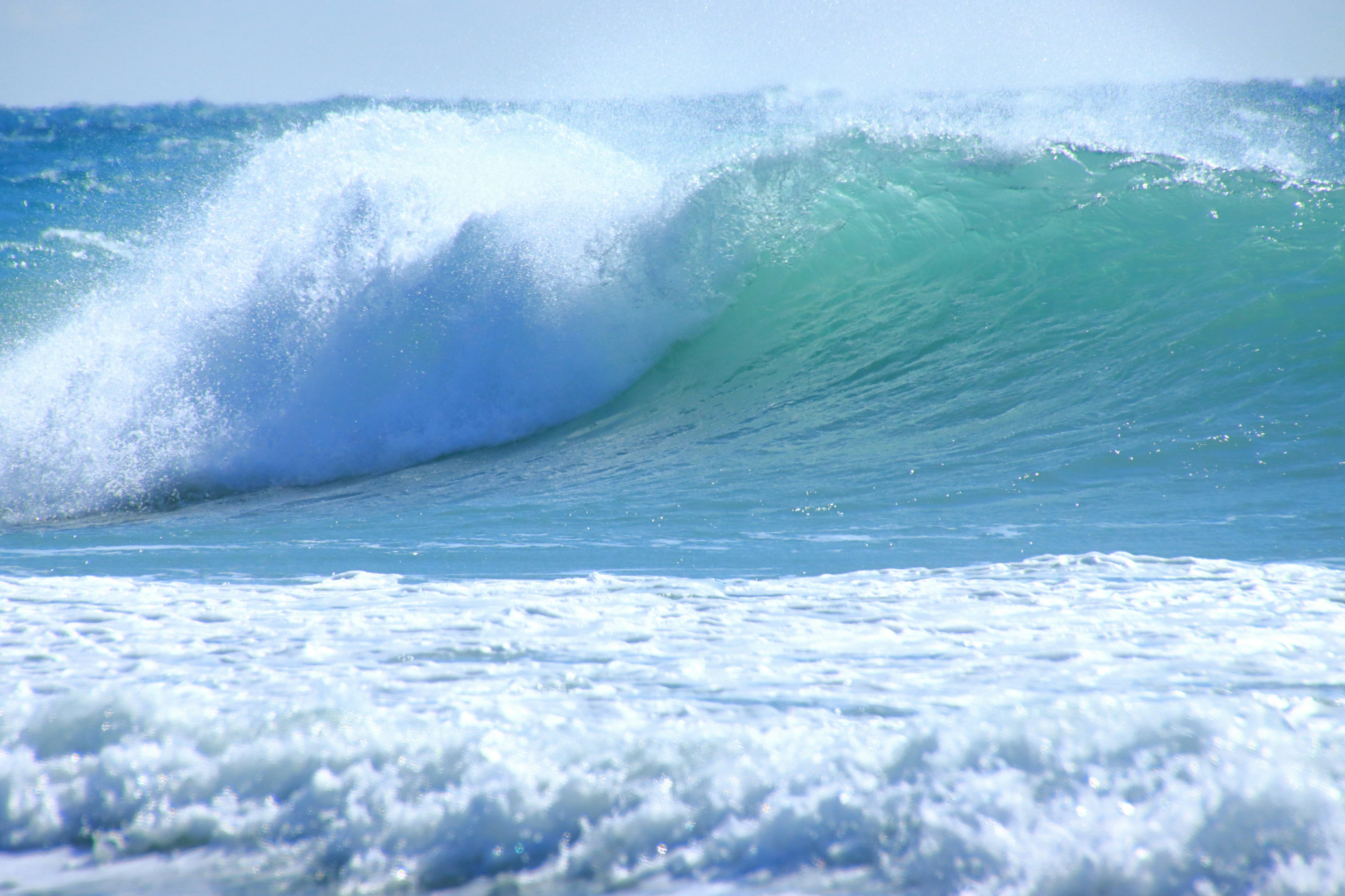 Beautiful view of blue ocean waves