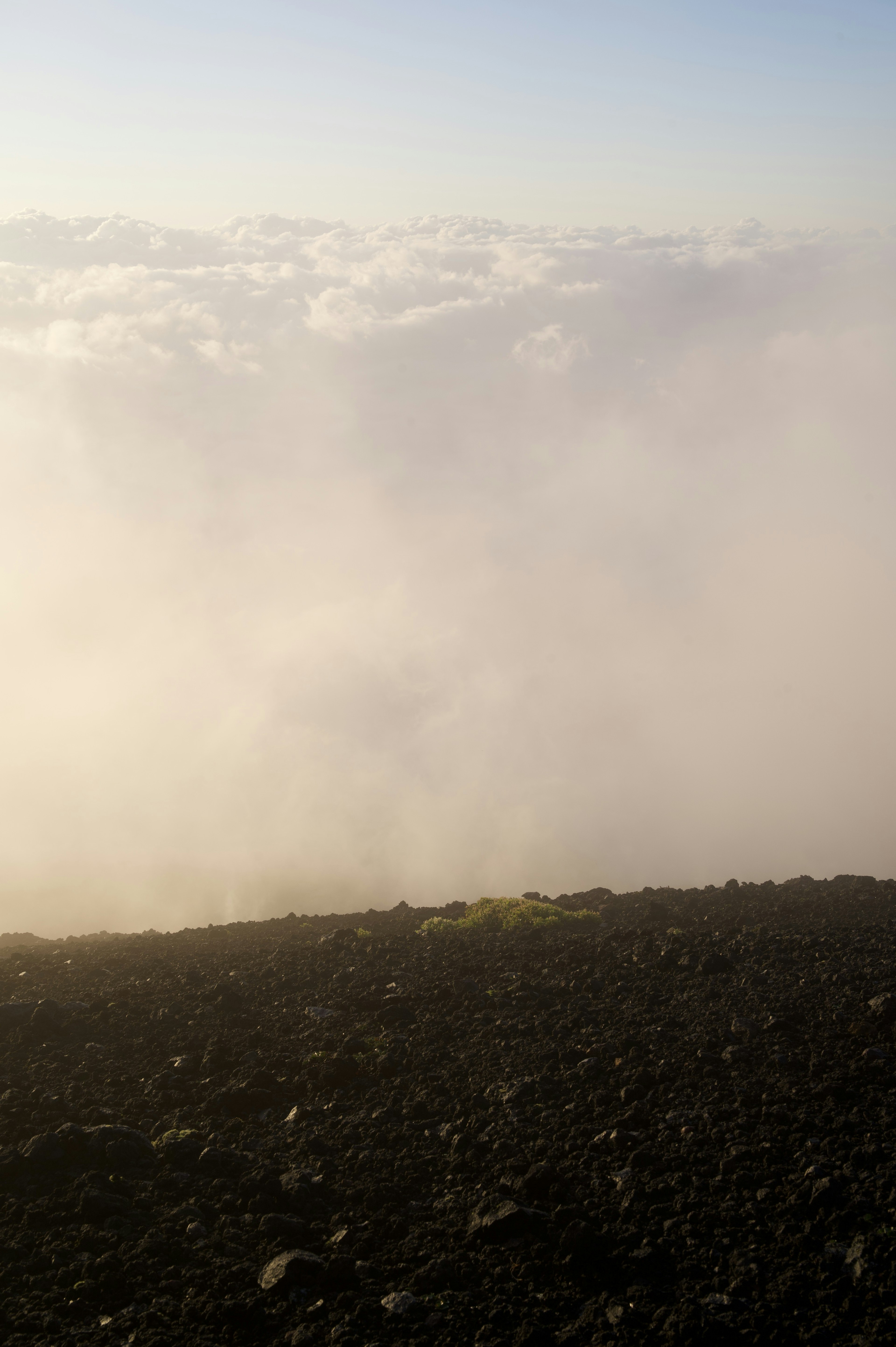 Mountain landscape above a sea of clouds