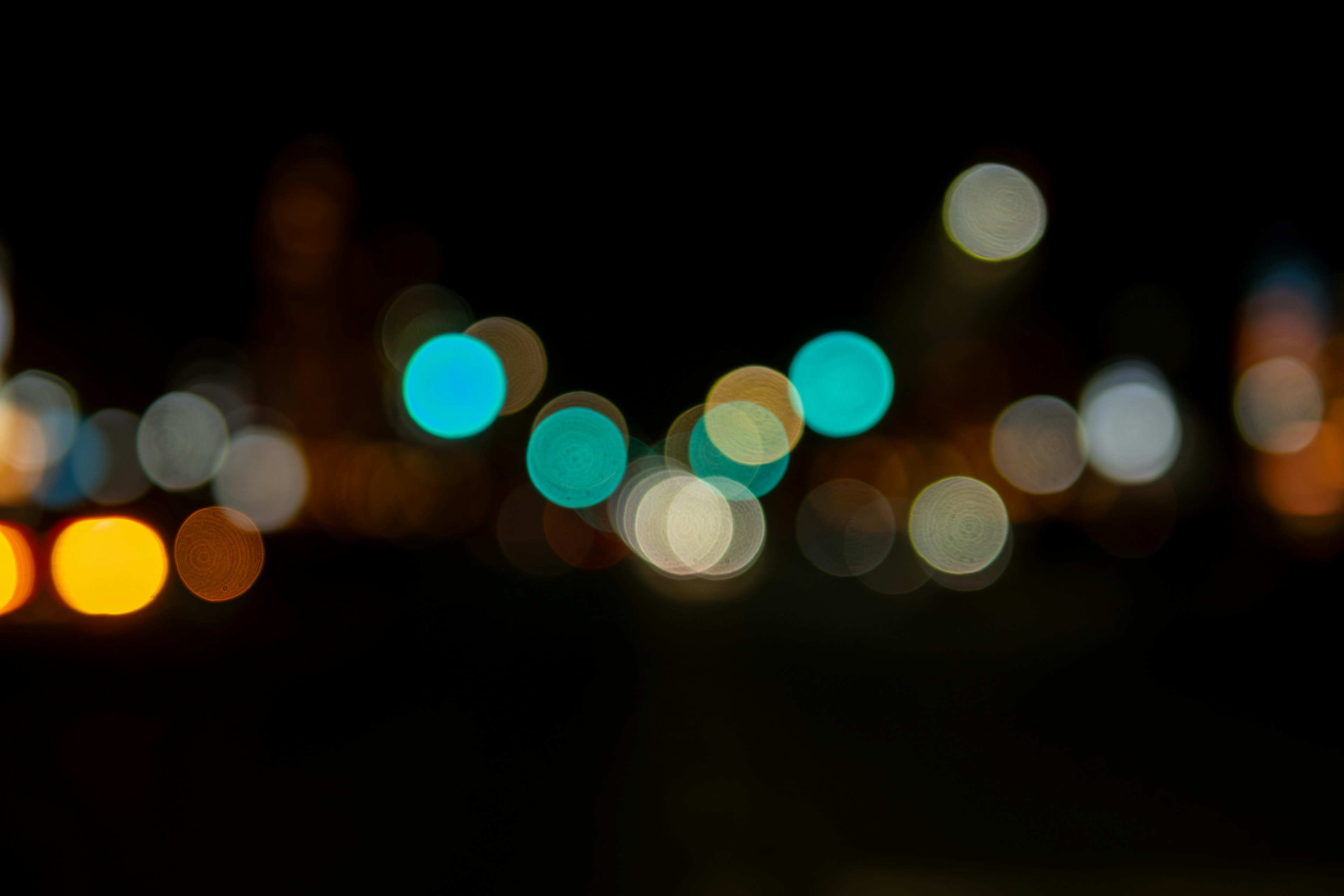 Blurred lights of a city at night