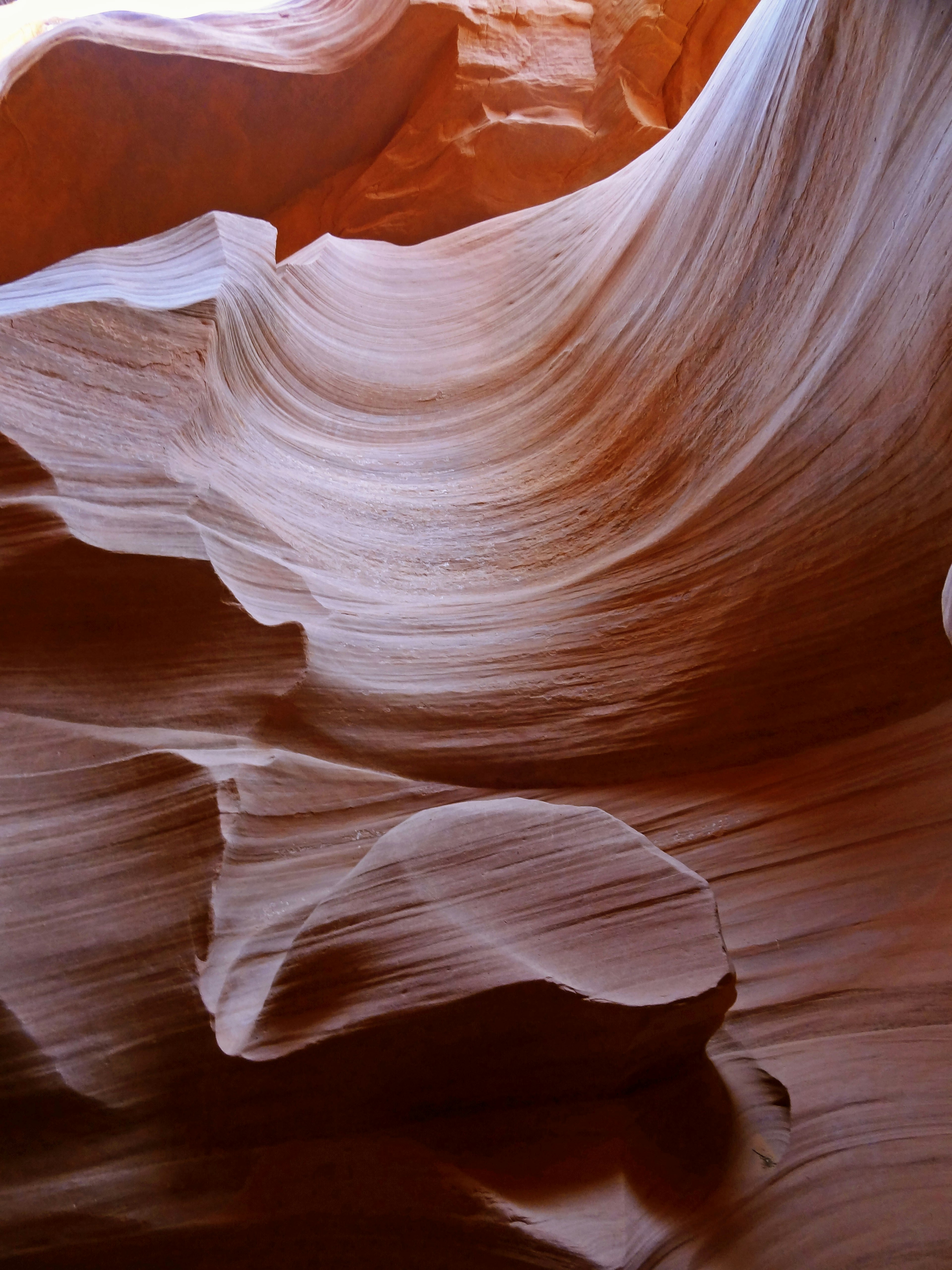 Belle formazioni rocciose rosse e curve lisce nel canyon Antelope