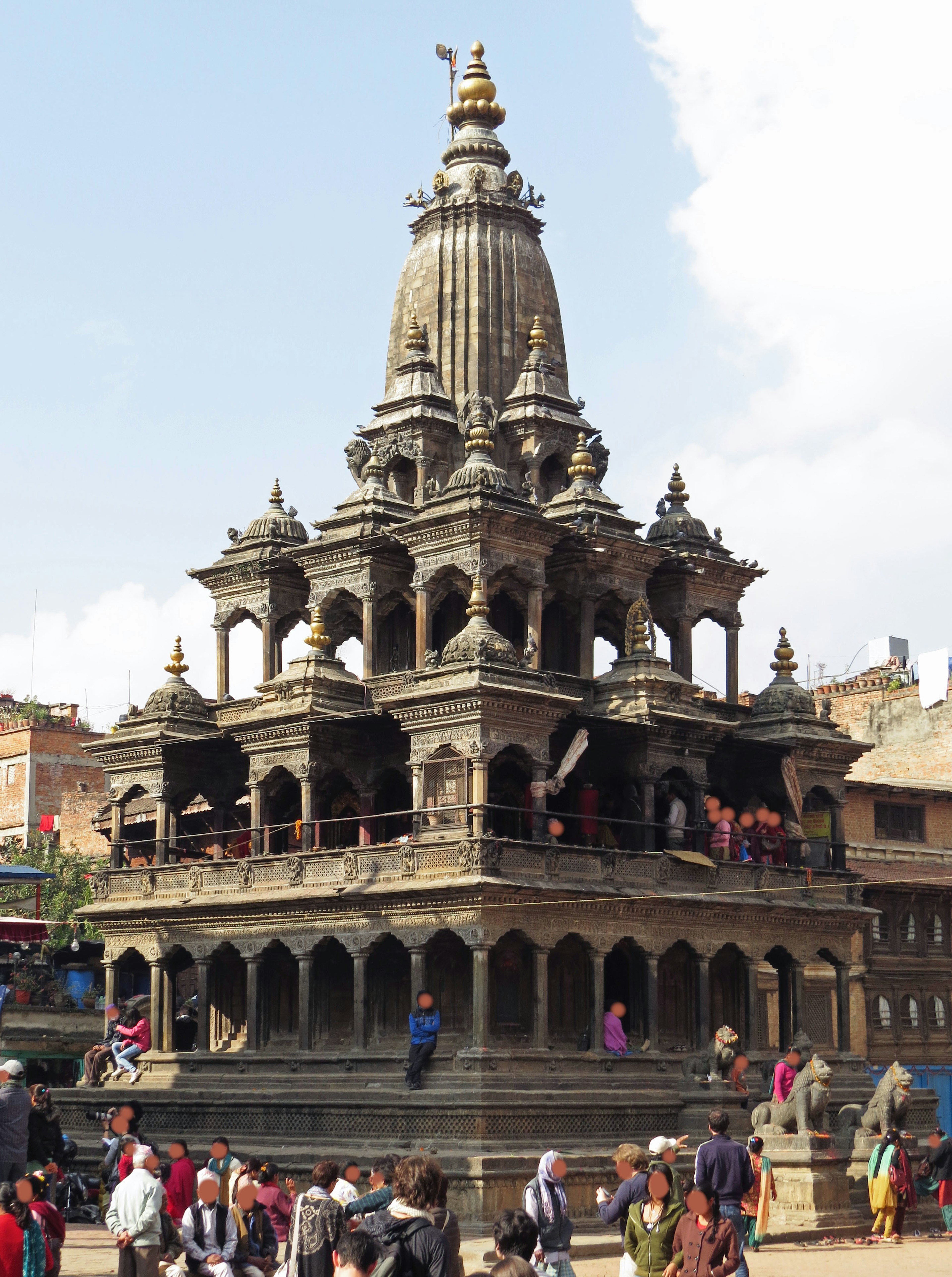 Belle architecture de stupas à Katmandou, Népal