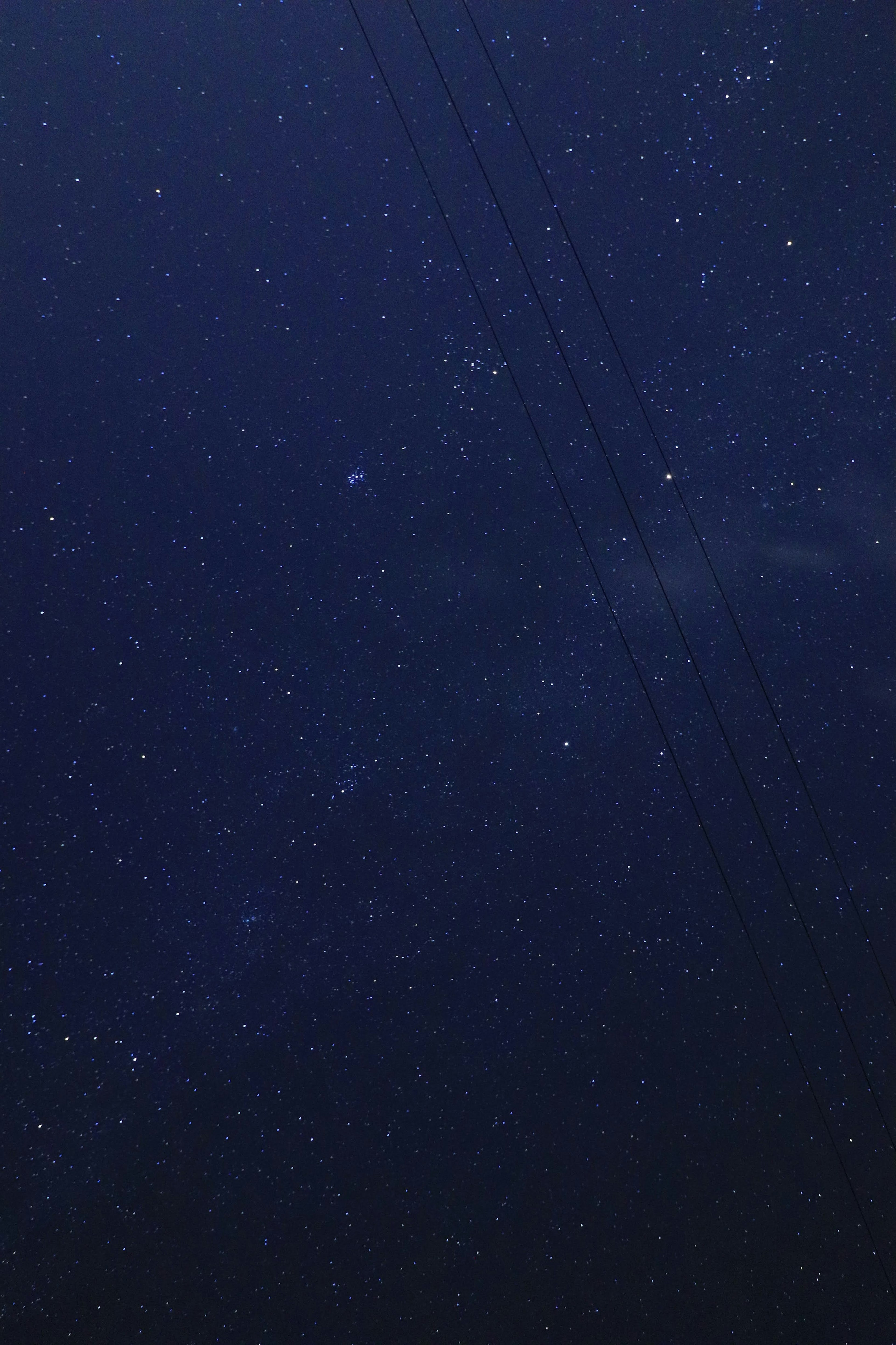 Un fondo azul profundo lleno de numerosas pequeñas estrellas en un cielo nocturno