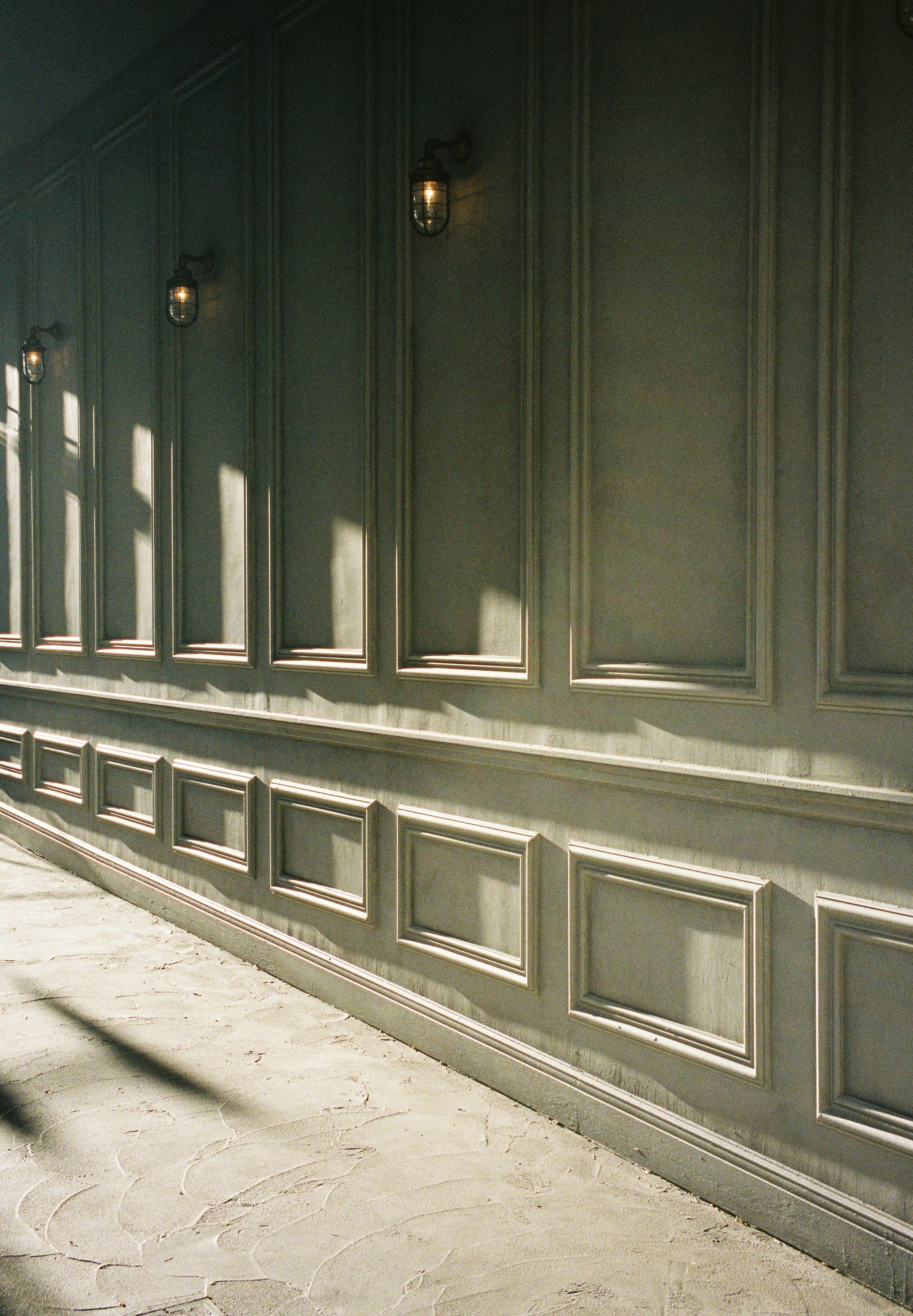 Elegant wall design with soft lighting casting shadows