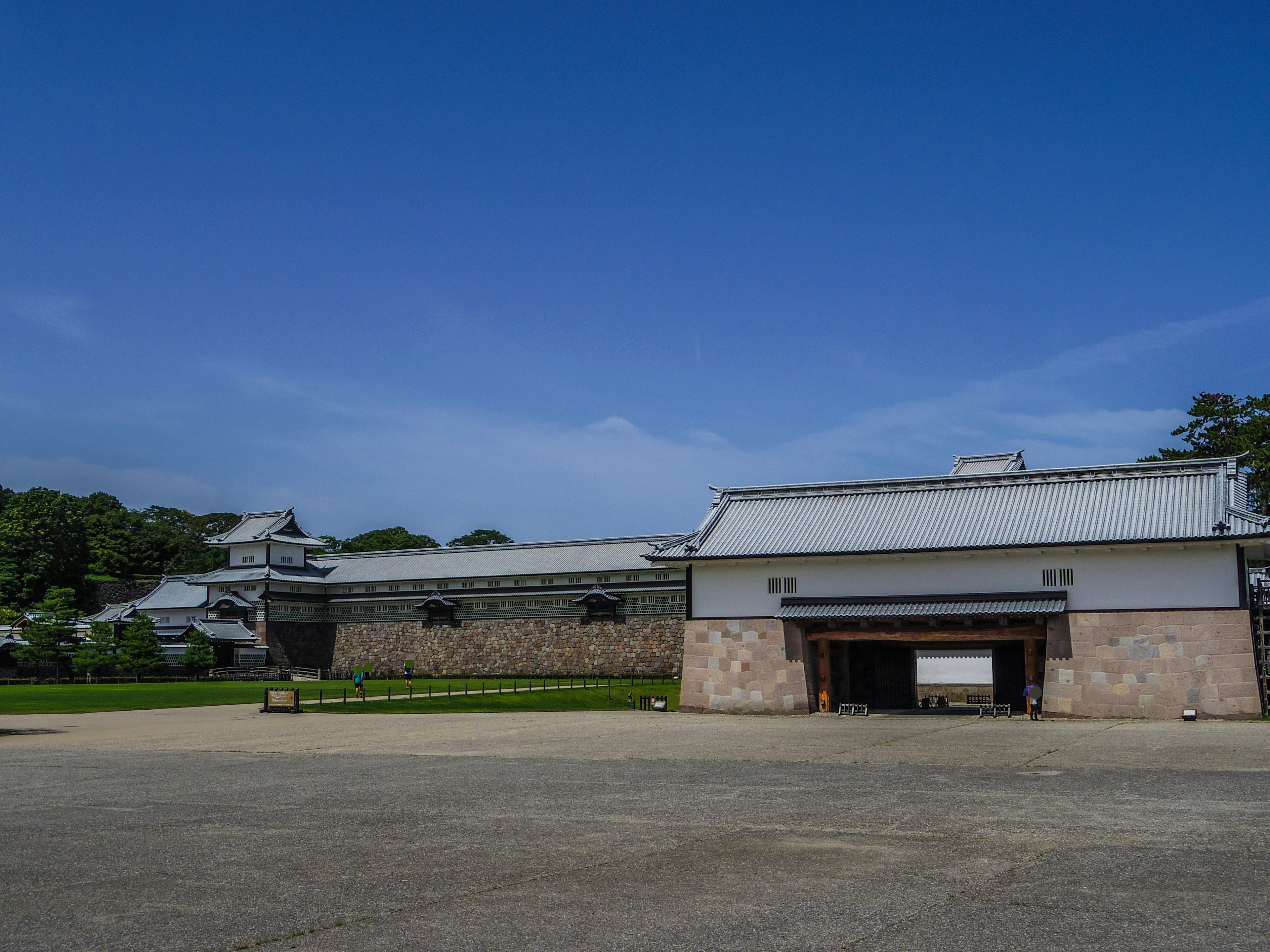 Exterior view of a historical building under a blue sky