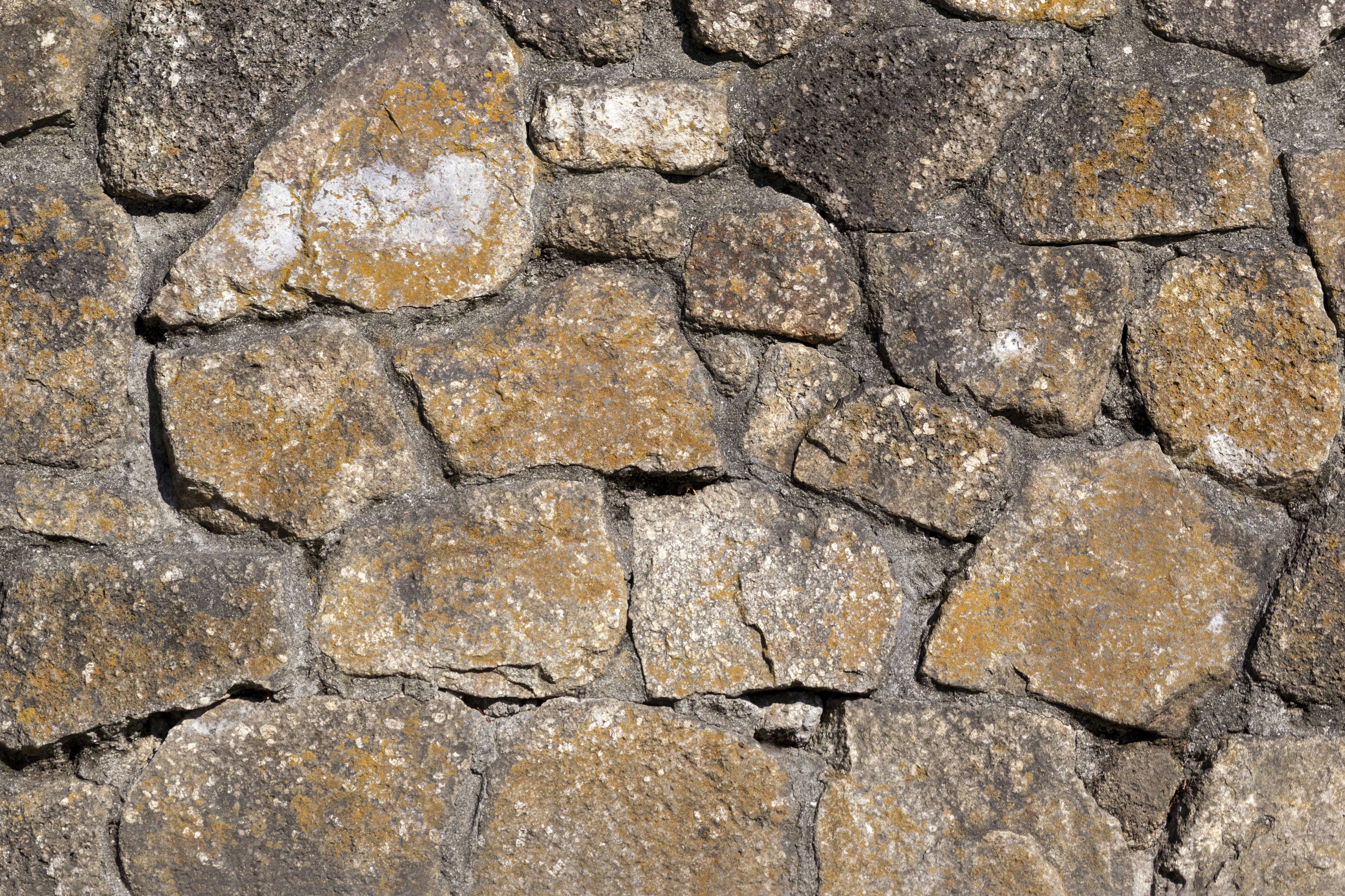 Gros plan d'un mur en pierre avec une surface texturée et des teintes claires