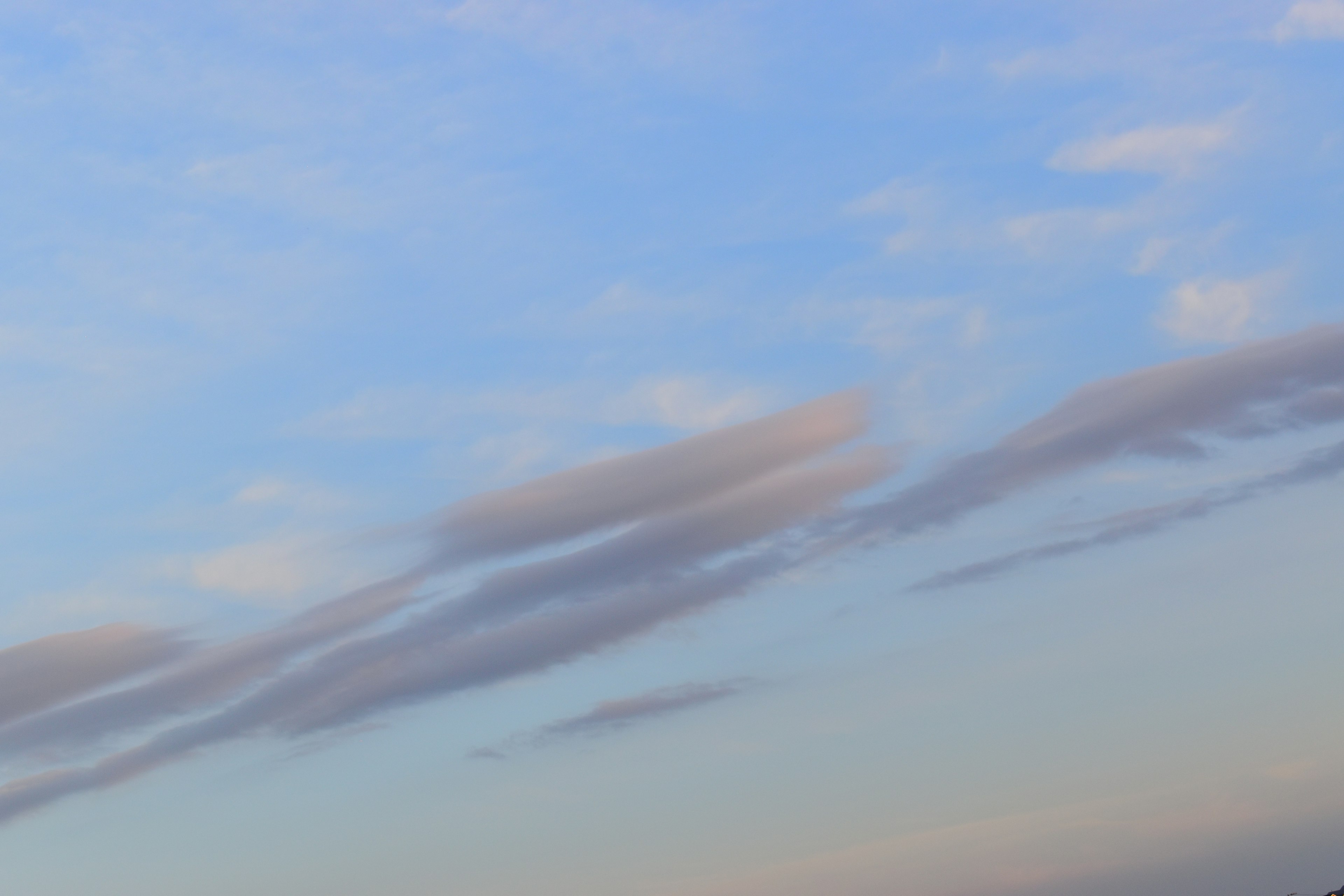 青空に浮かぶ柔らかい雲の風景