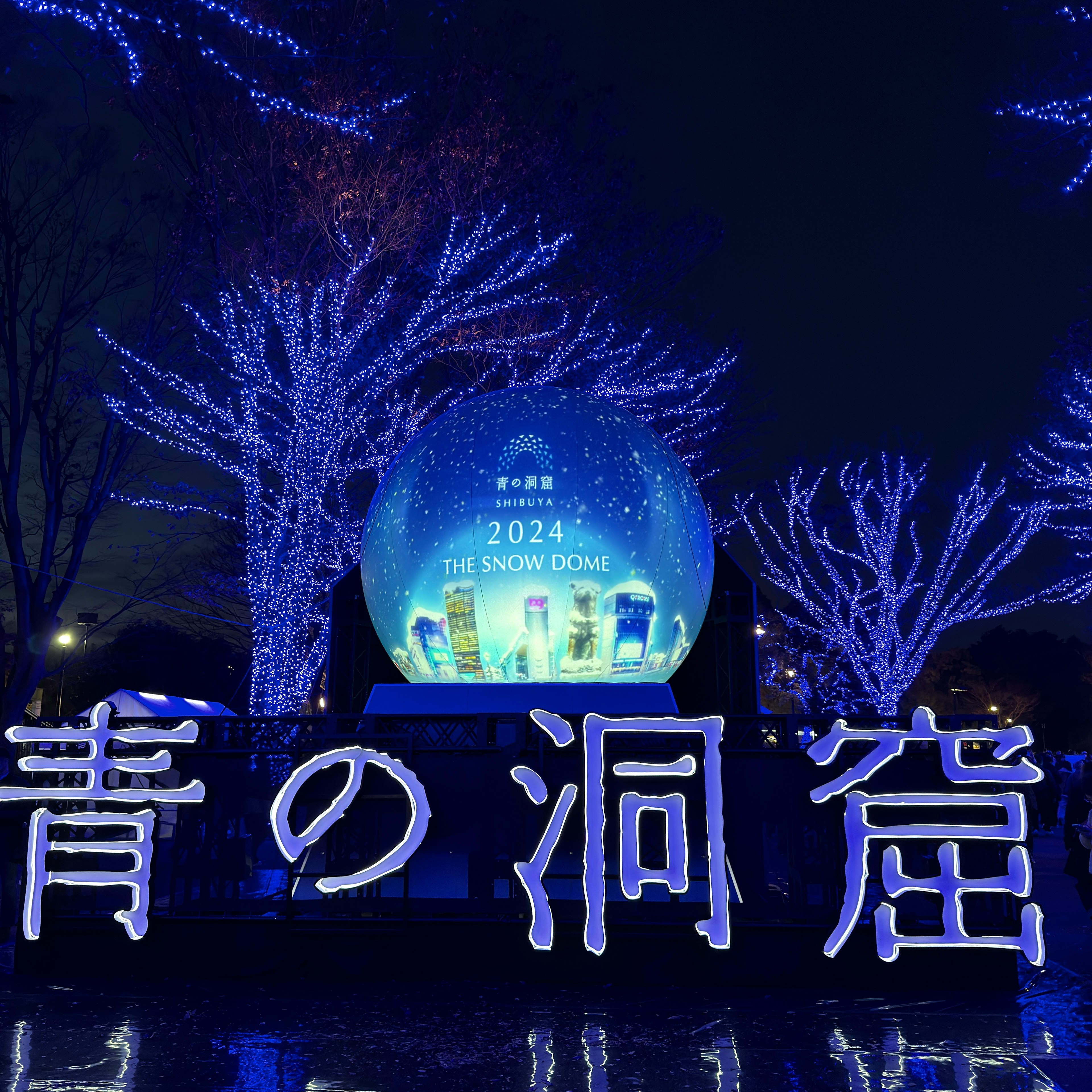 Illumination von Aoi no Dōkutsu und einer Schneekuppel für 2024