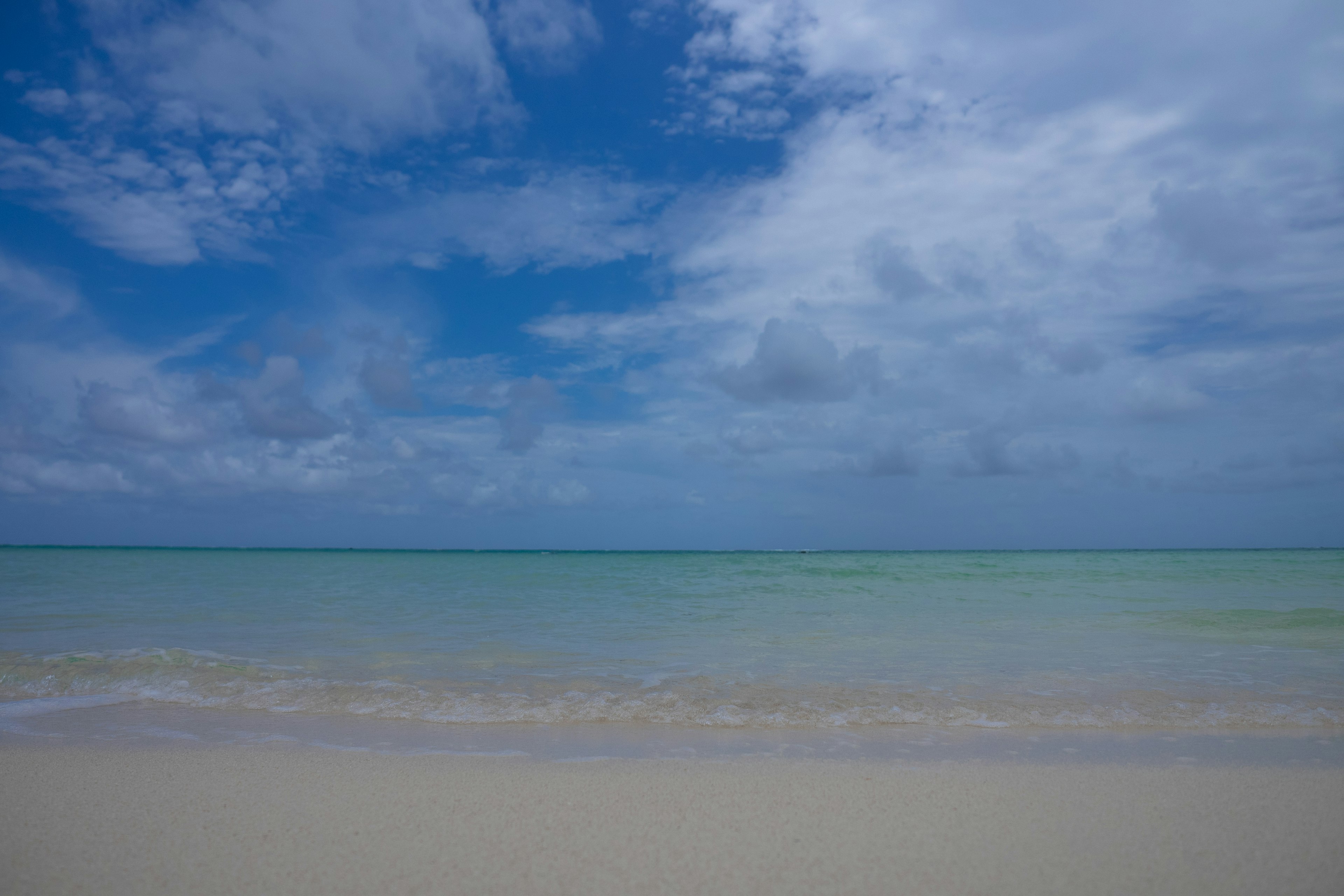 Scenic view of a blue sky and calm sea