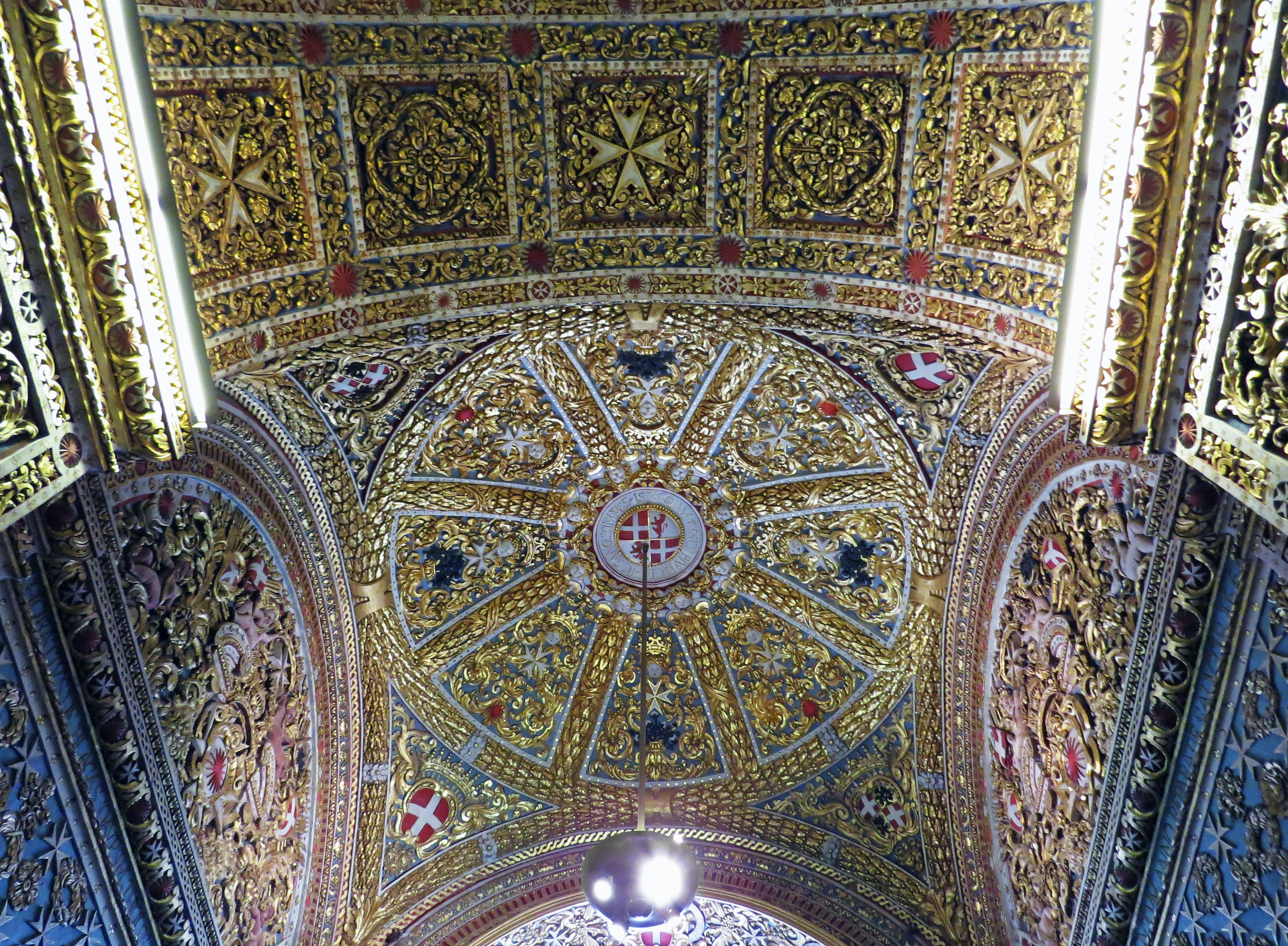 Beautiful ceiling design with gilded decorations