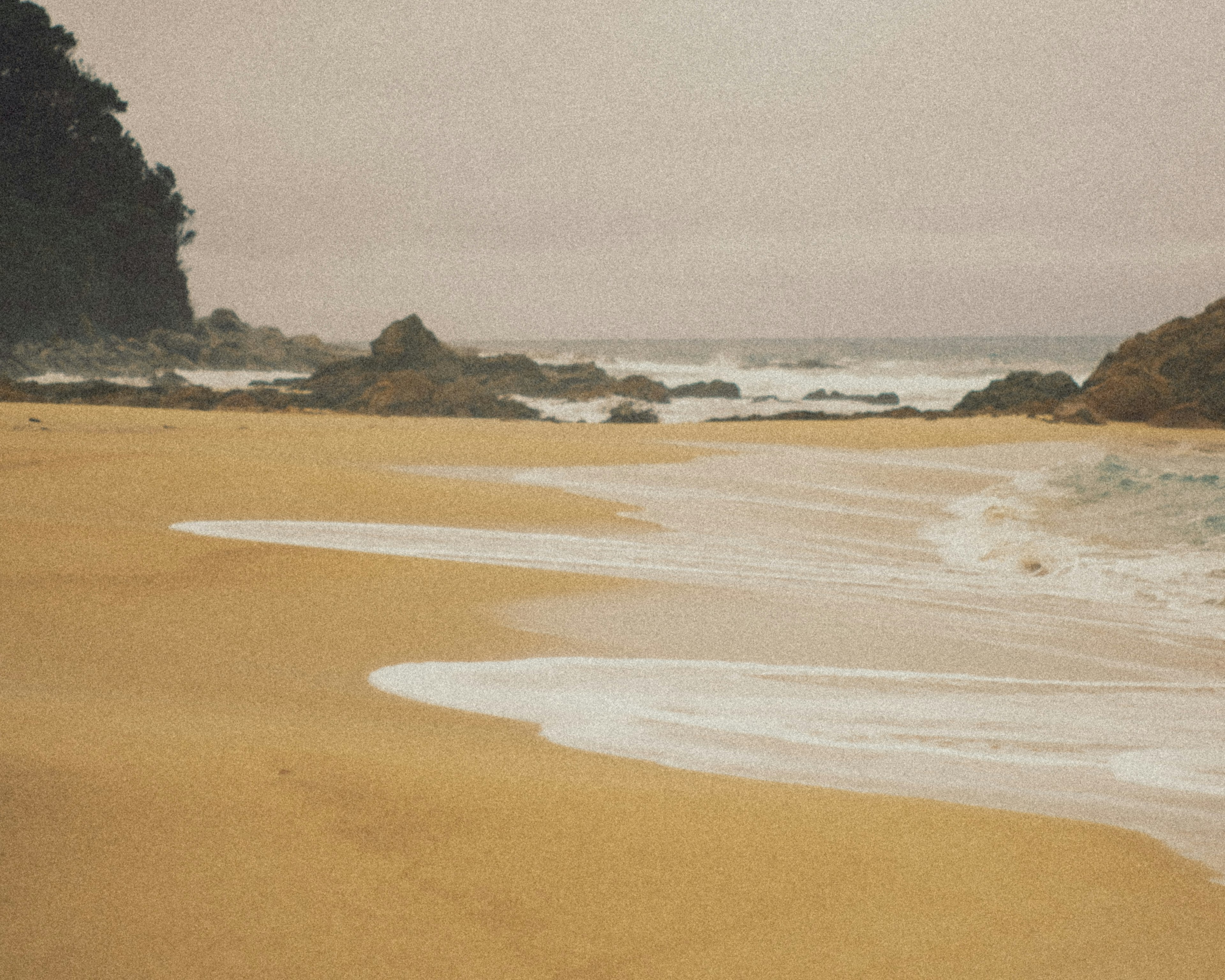 Paysage de plage serein avec une rive de sable et des vagues douces