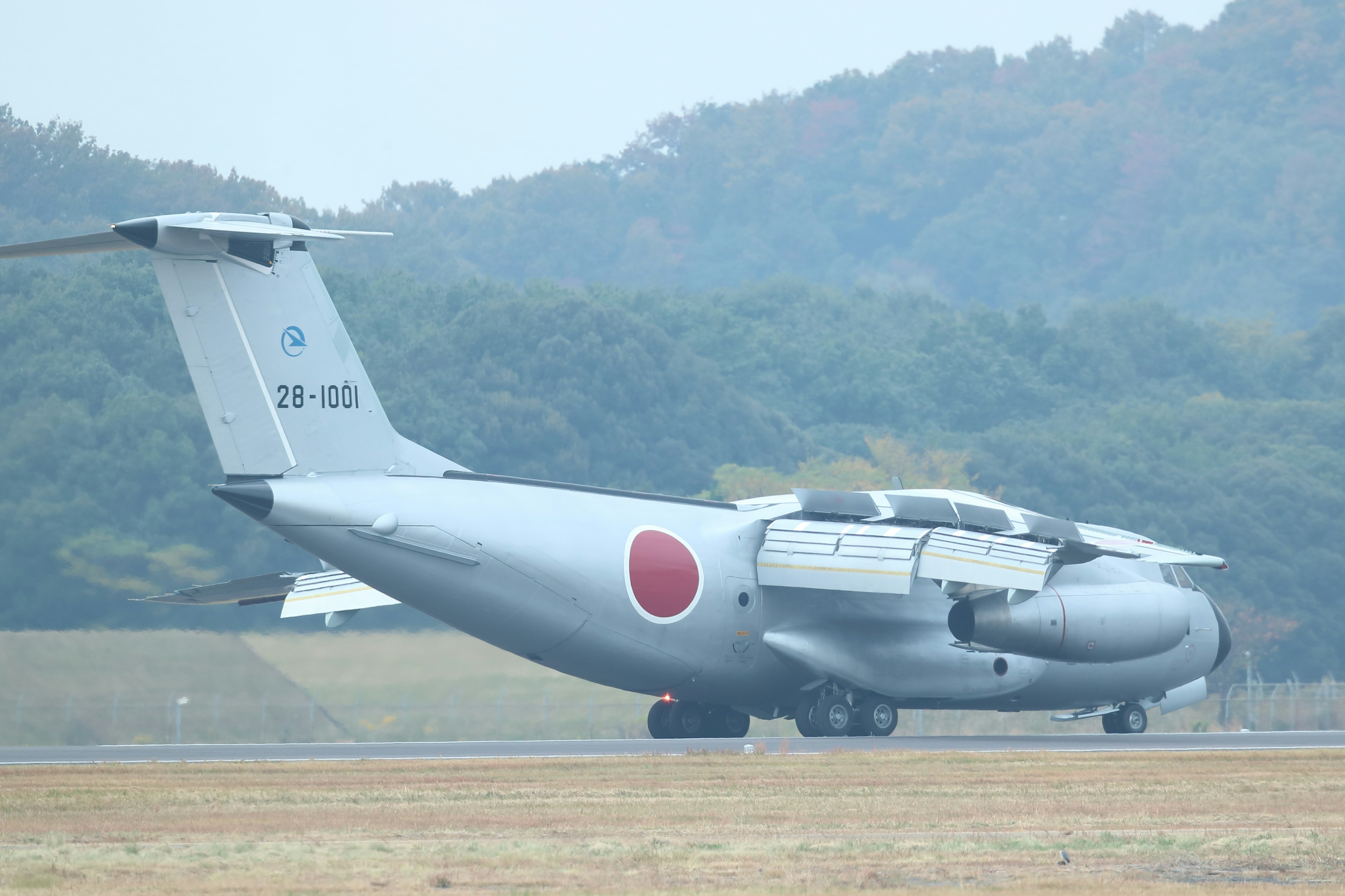 Japanese C-2 aircraft on the runway