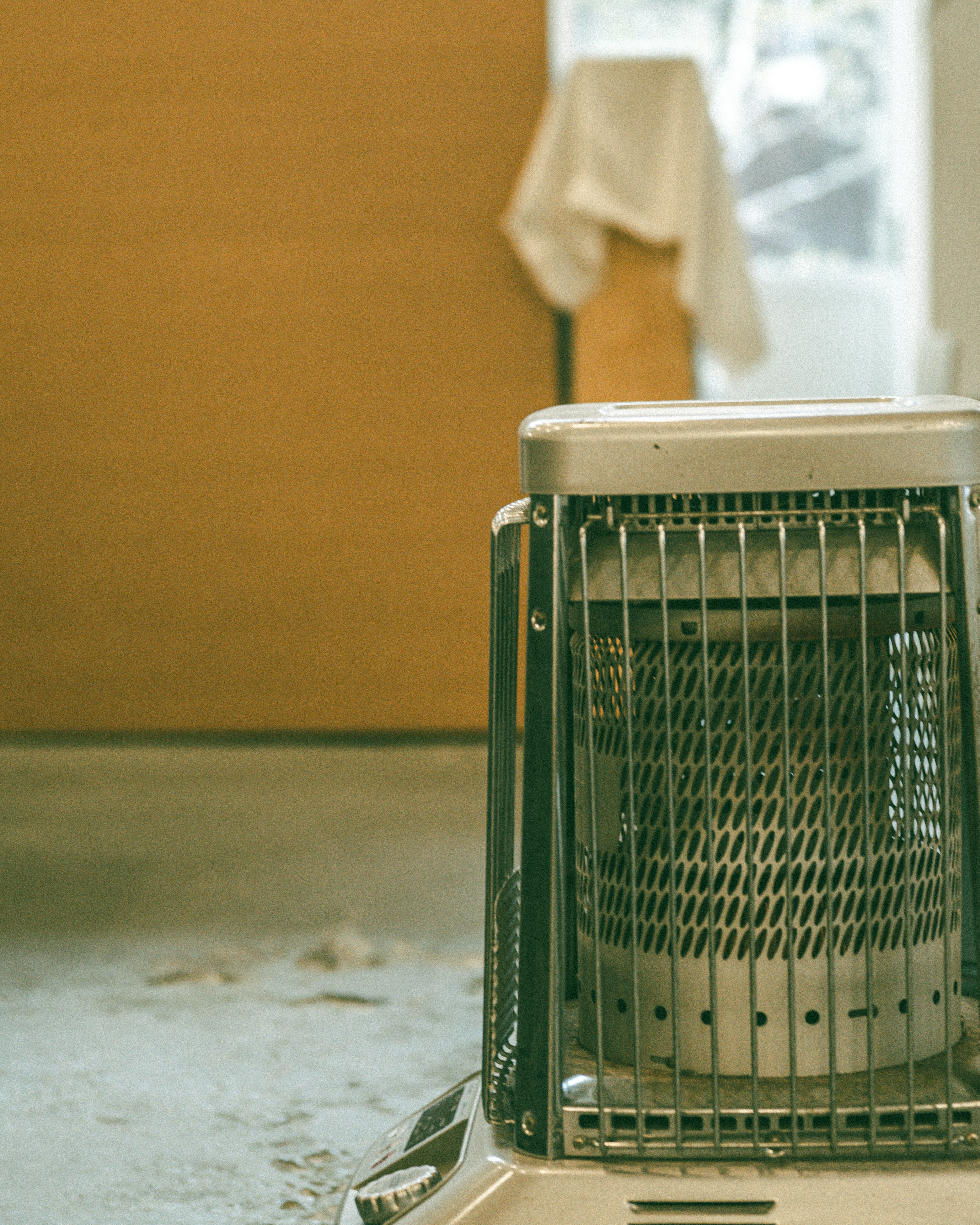 Interior of a room featuring a heating appliance