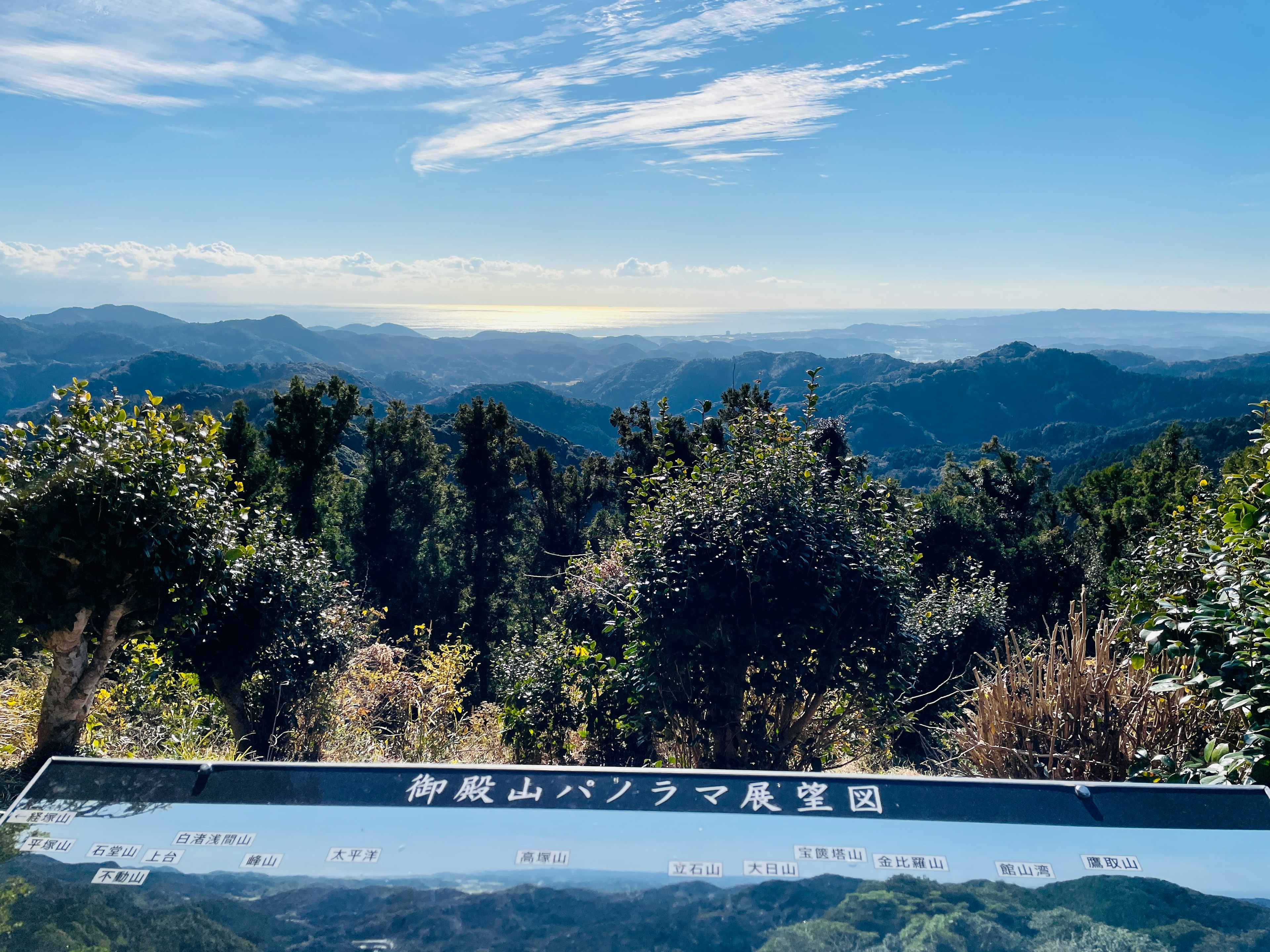 Vue panoramique des montagnes sous un ciel bleu clair