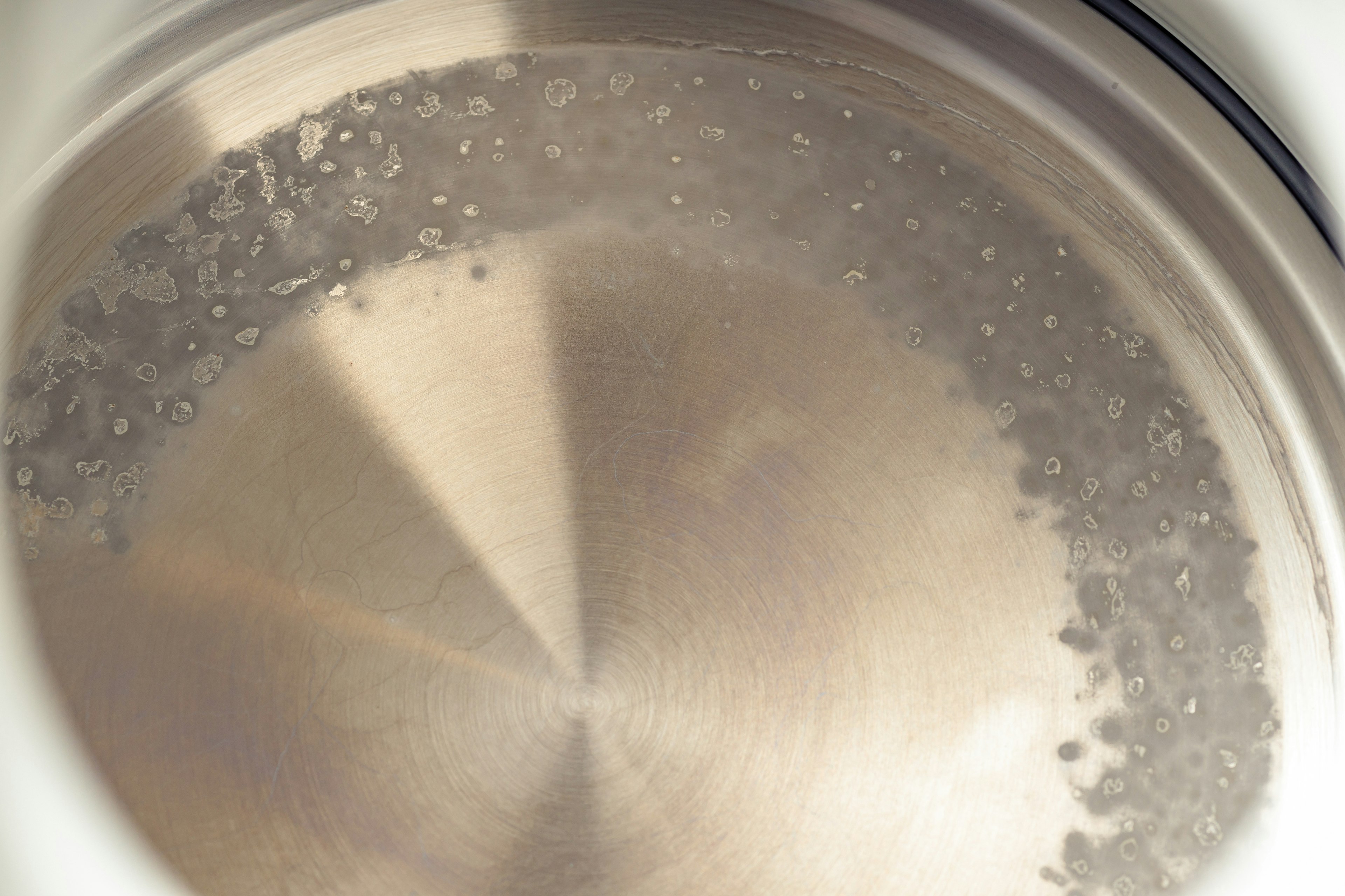 Boiling water inside a stainless steel pot