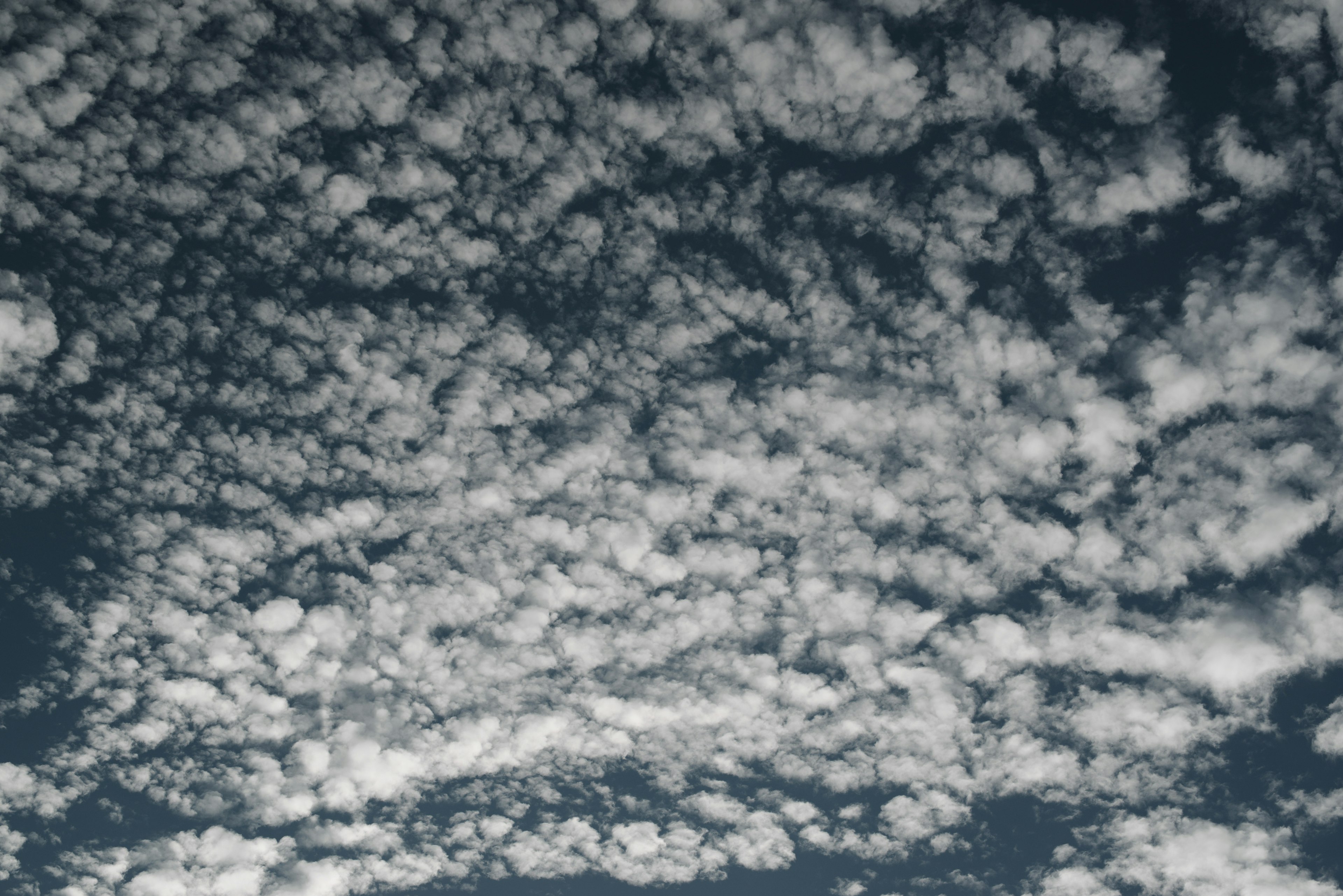 Muster von weißen Wolken in einem blauen Himmel