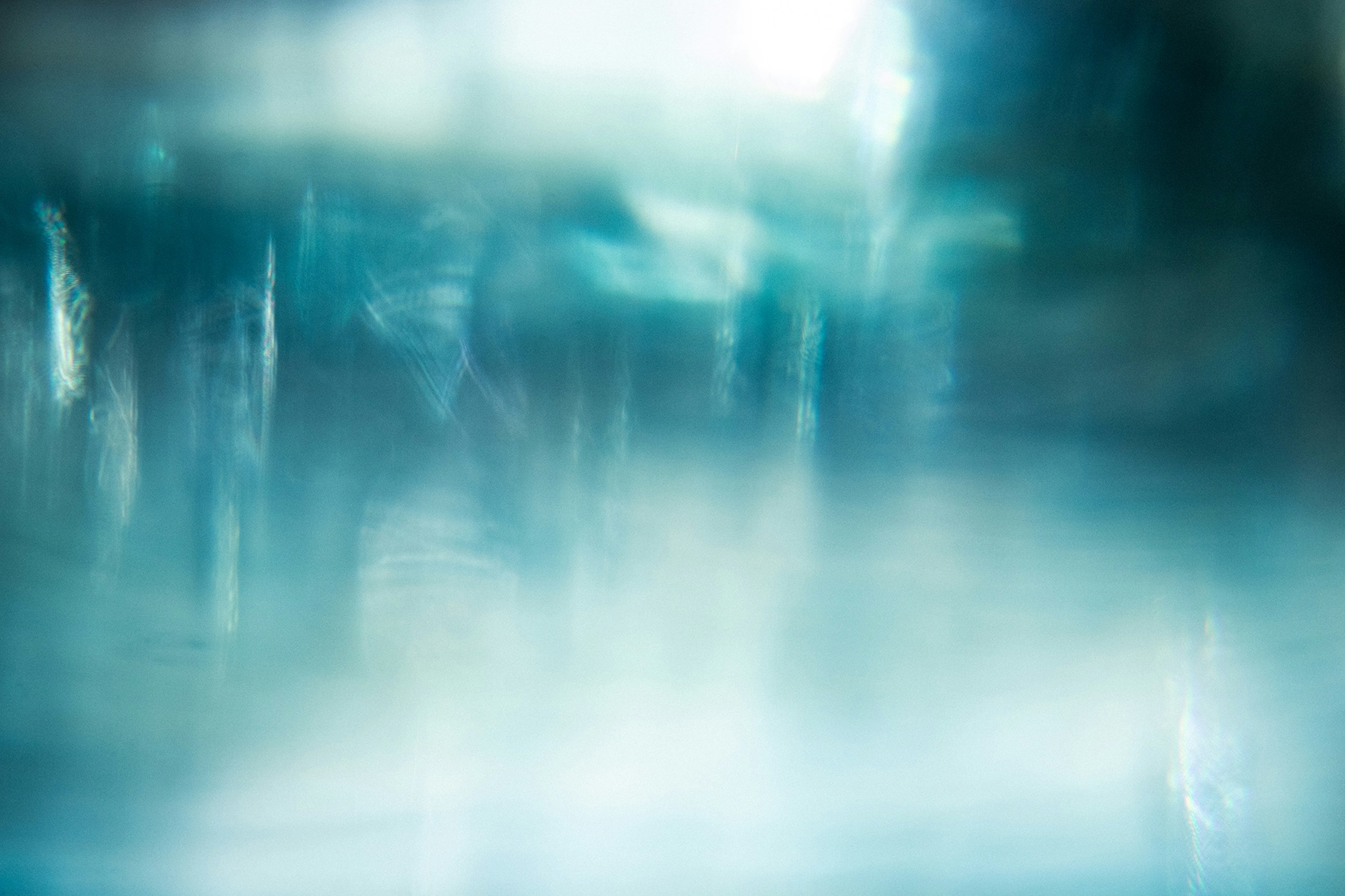 Abstract blurred background featuring shades of blue and white