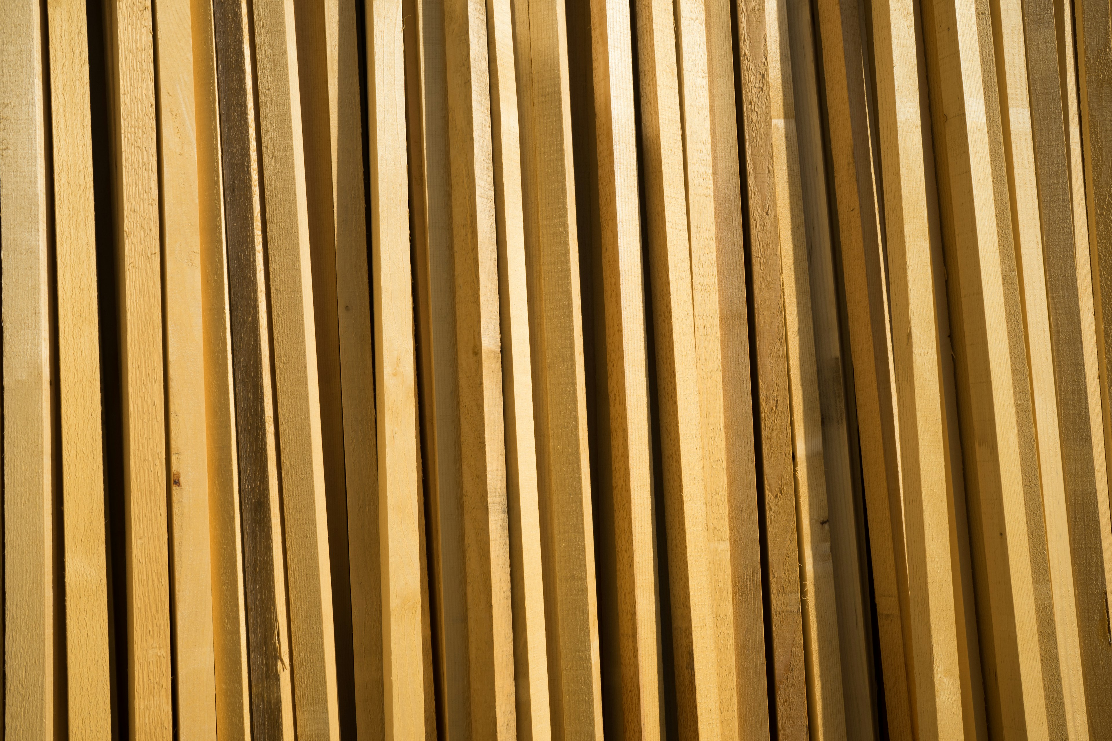 Image of vertical wooden strips arranged closely together