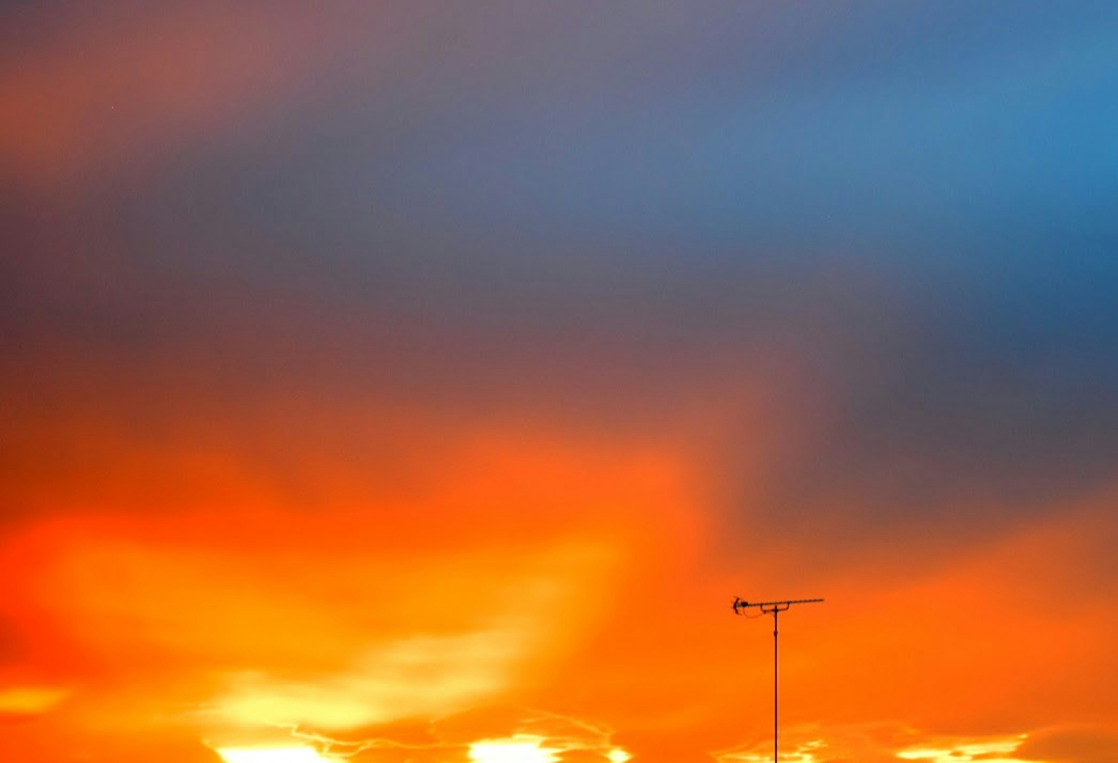 Vibrant sunset sky with colorful clouds