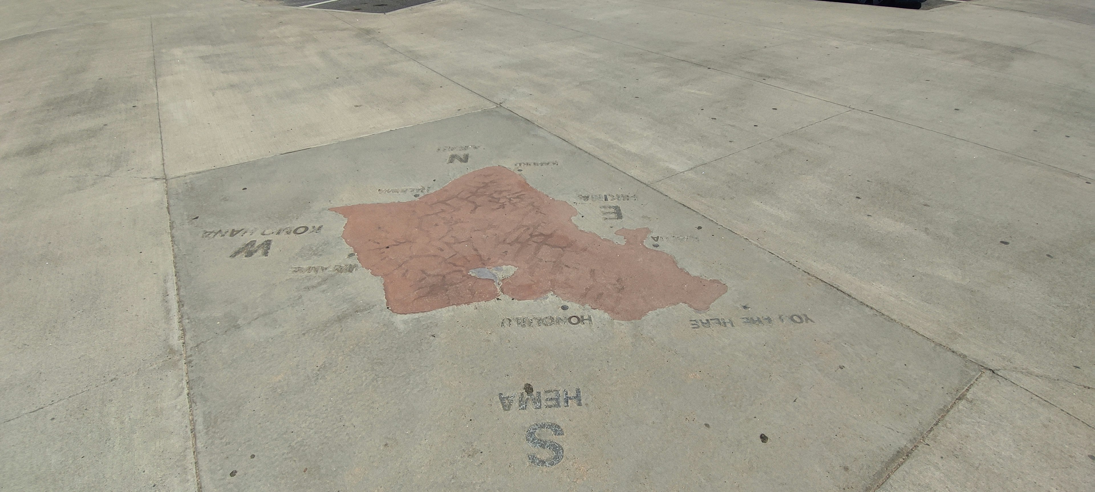 Image showing a section of a map painted on the ground