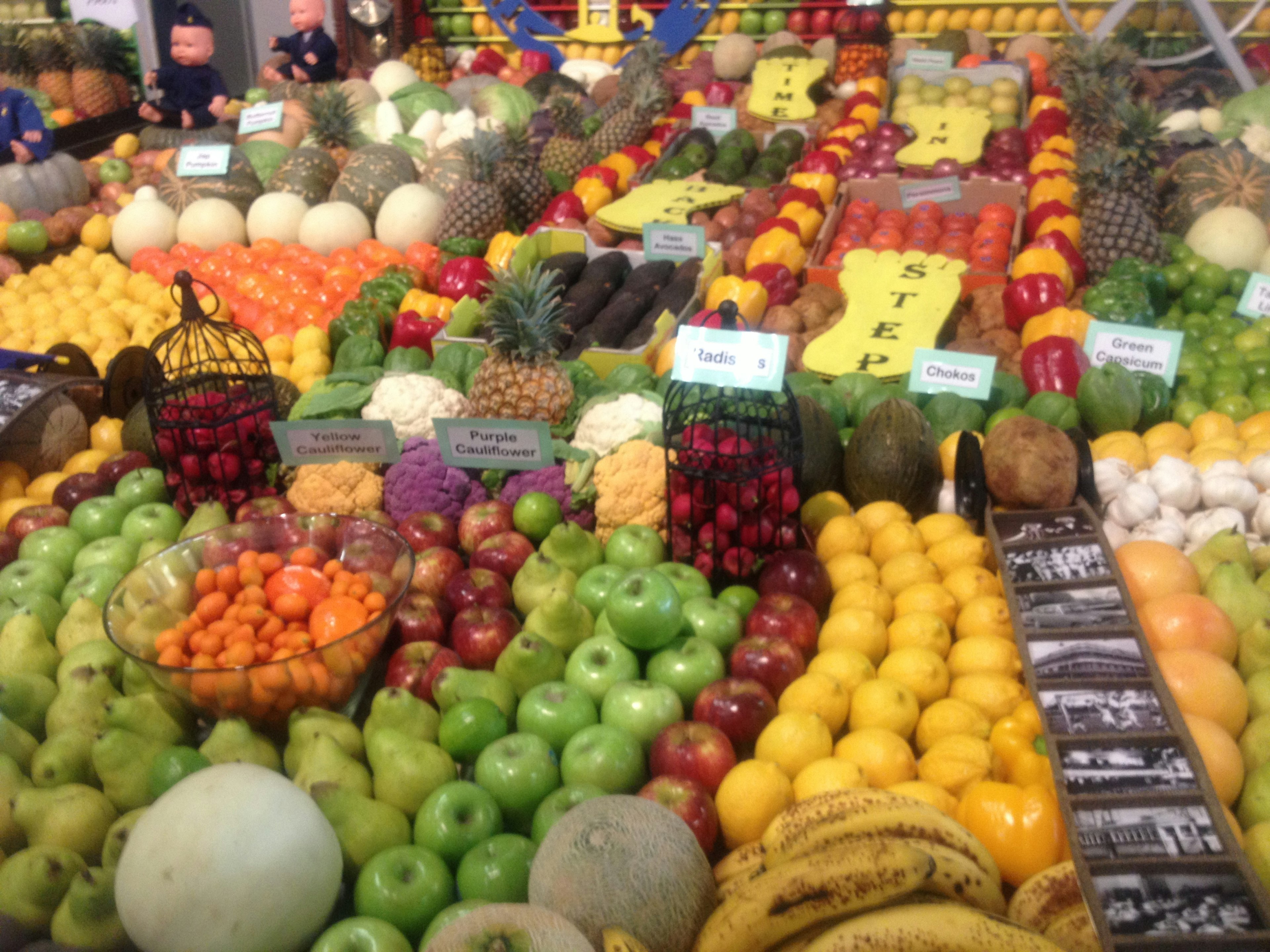 Vibrant display of assorted fruits at a market