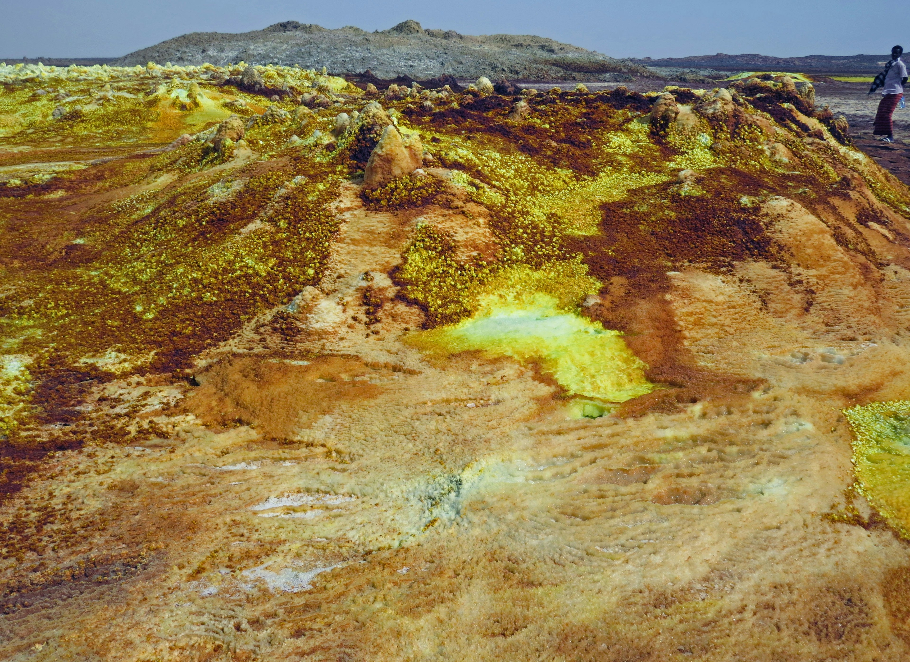 Colorful mineral landscape of volcanic terrain