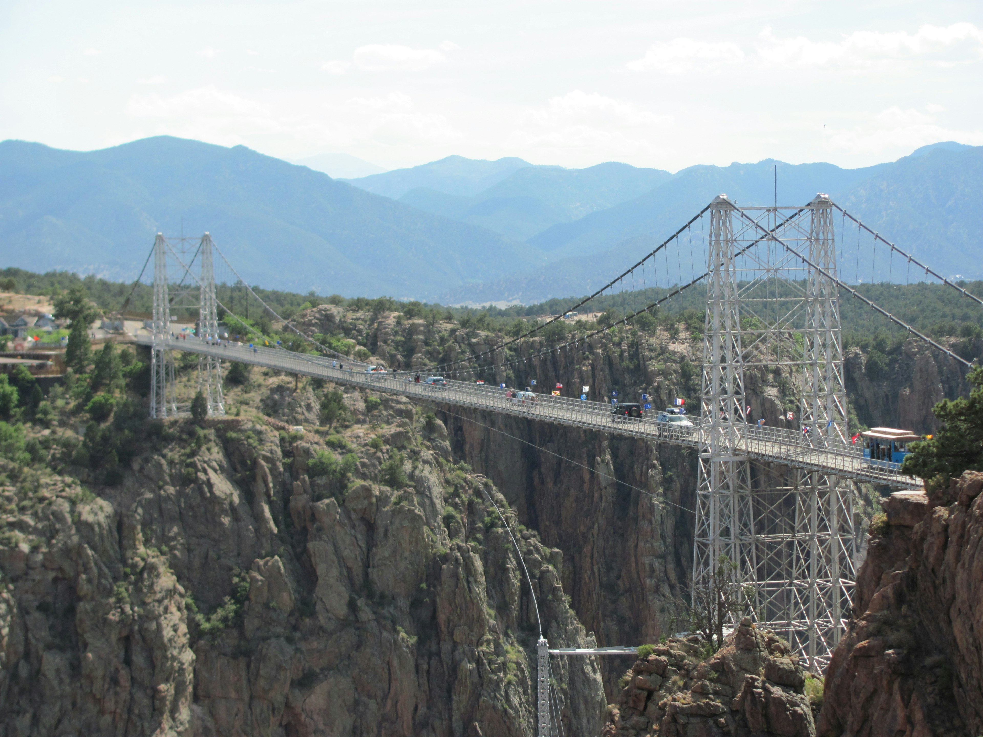 Vista panoramica del ponte Royal Gorge in Colorado