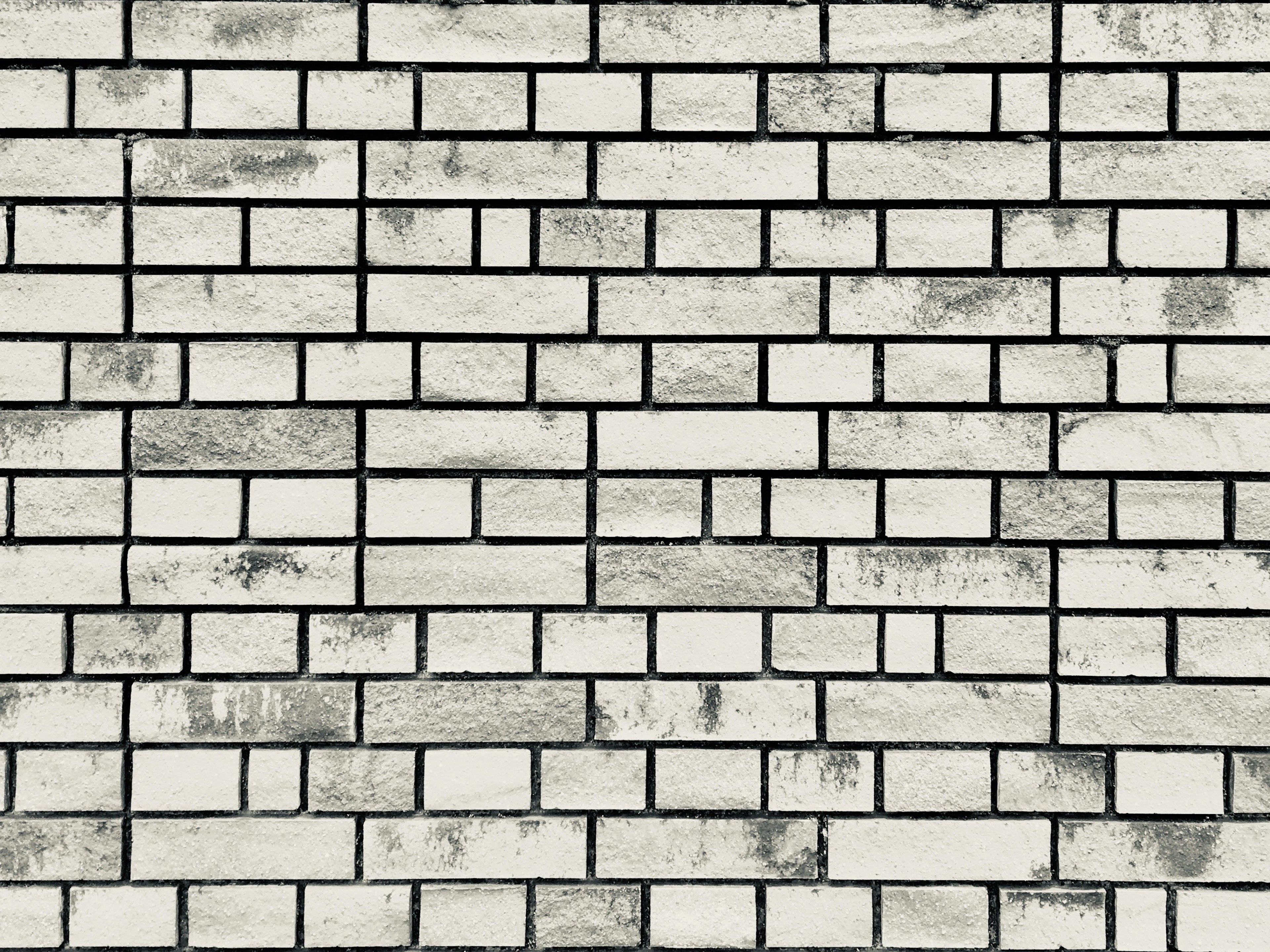 Textured white brick wall with visible mortar lines