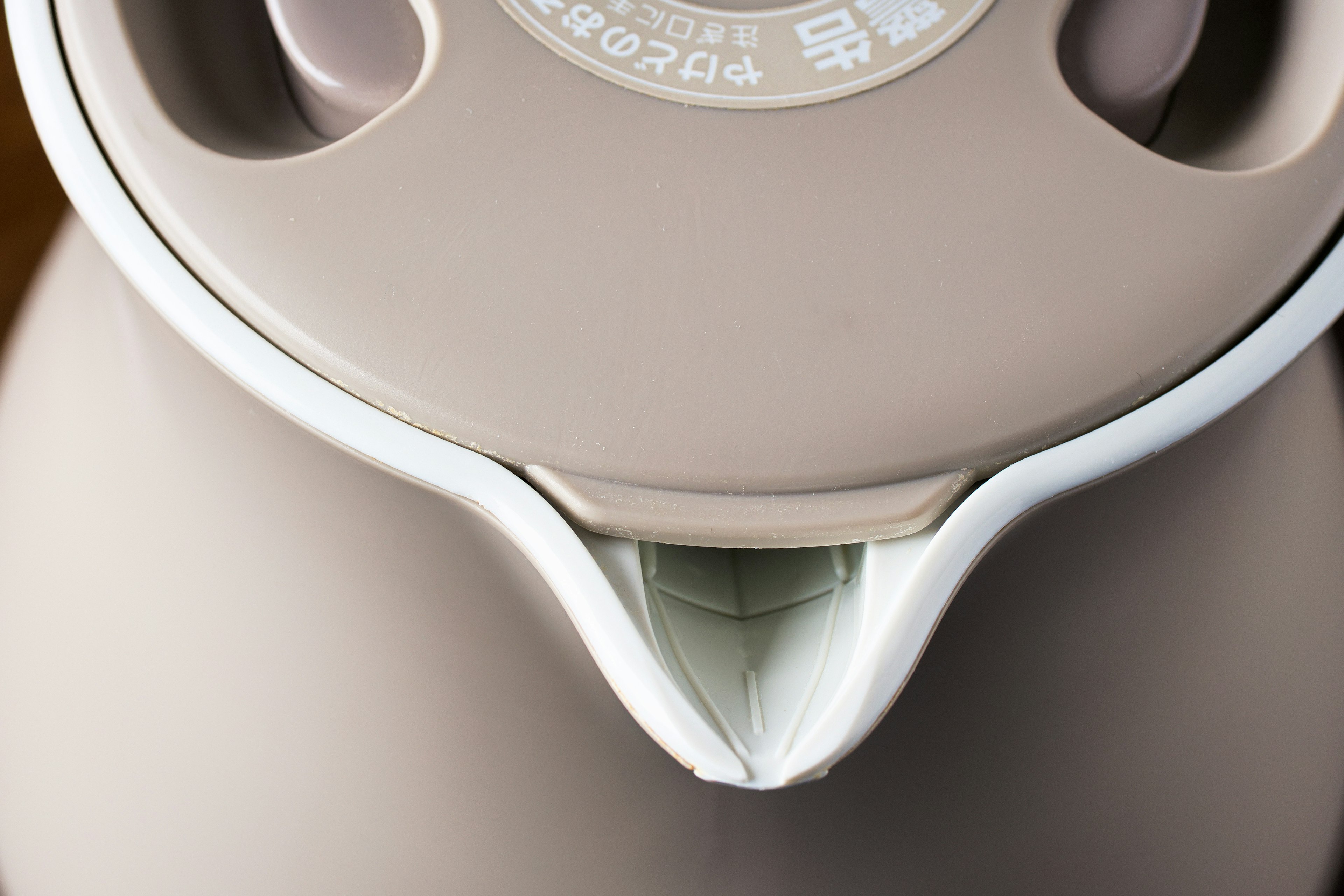 Top view of a uniquely designed kettle spout