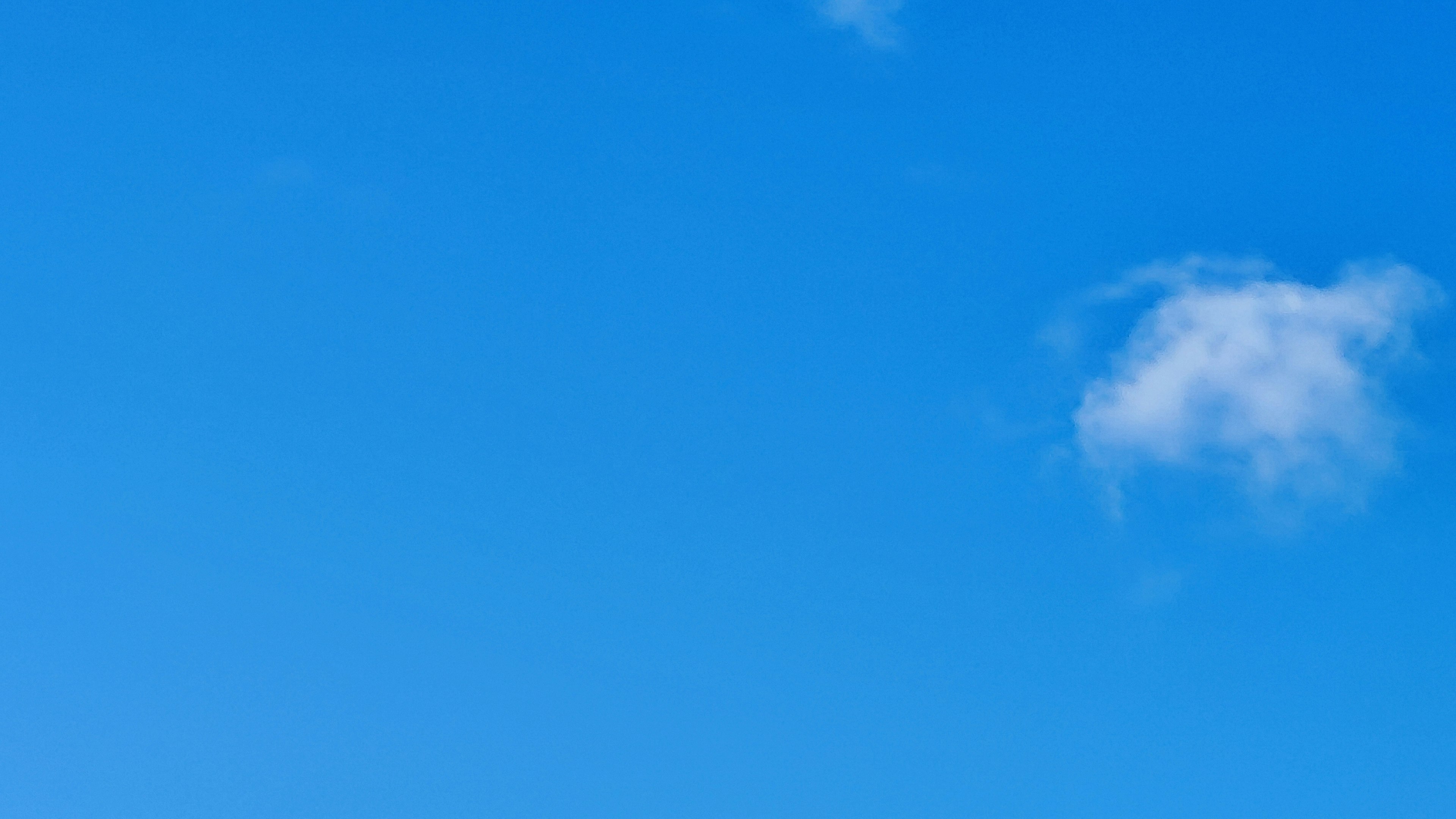 Ein klarer blauer Himmel mit einigen weißen Wolken