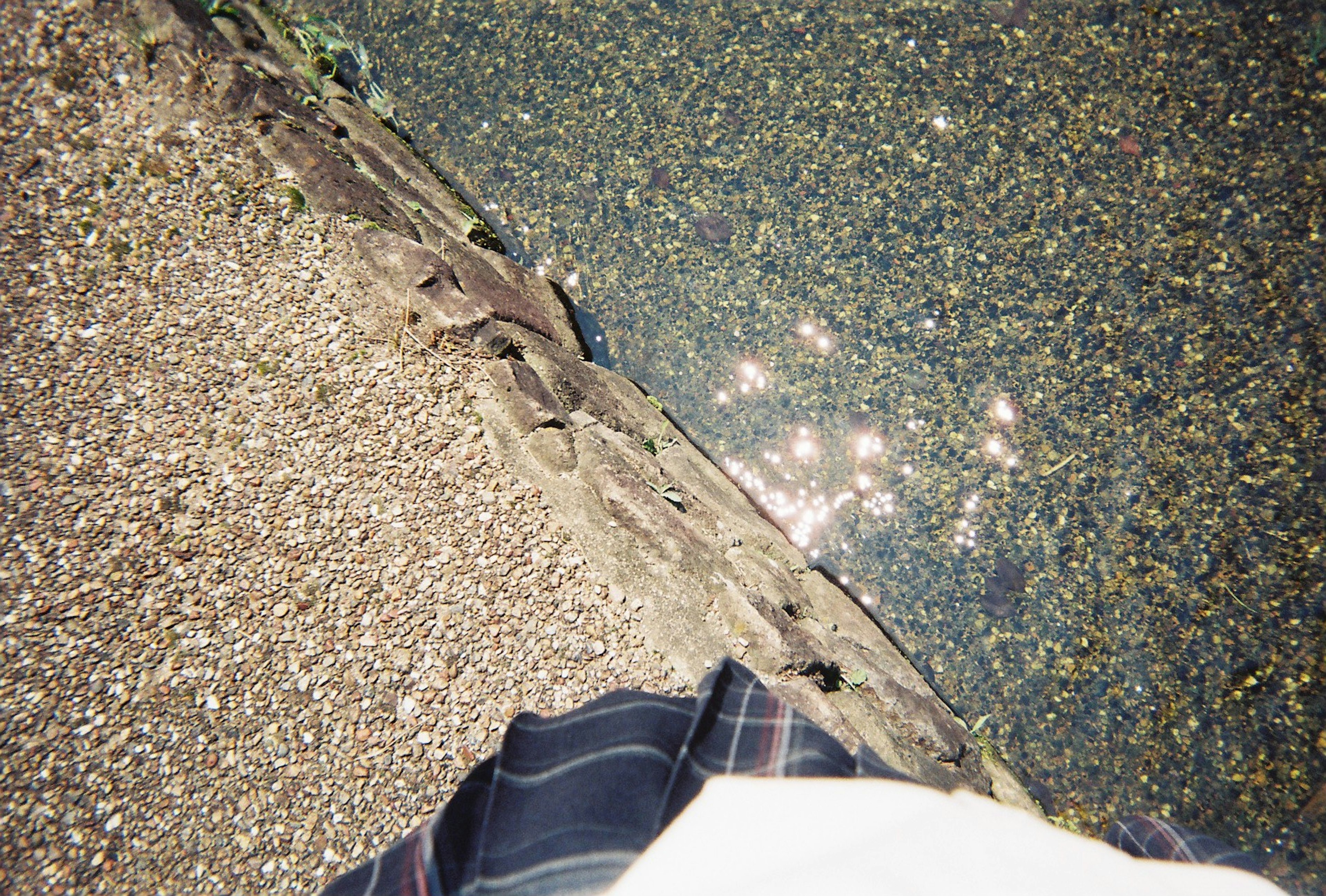 Image showing sparkling water surface and gravel path