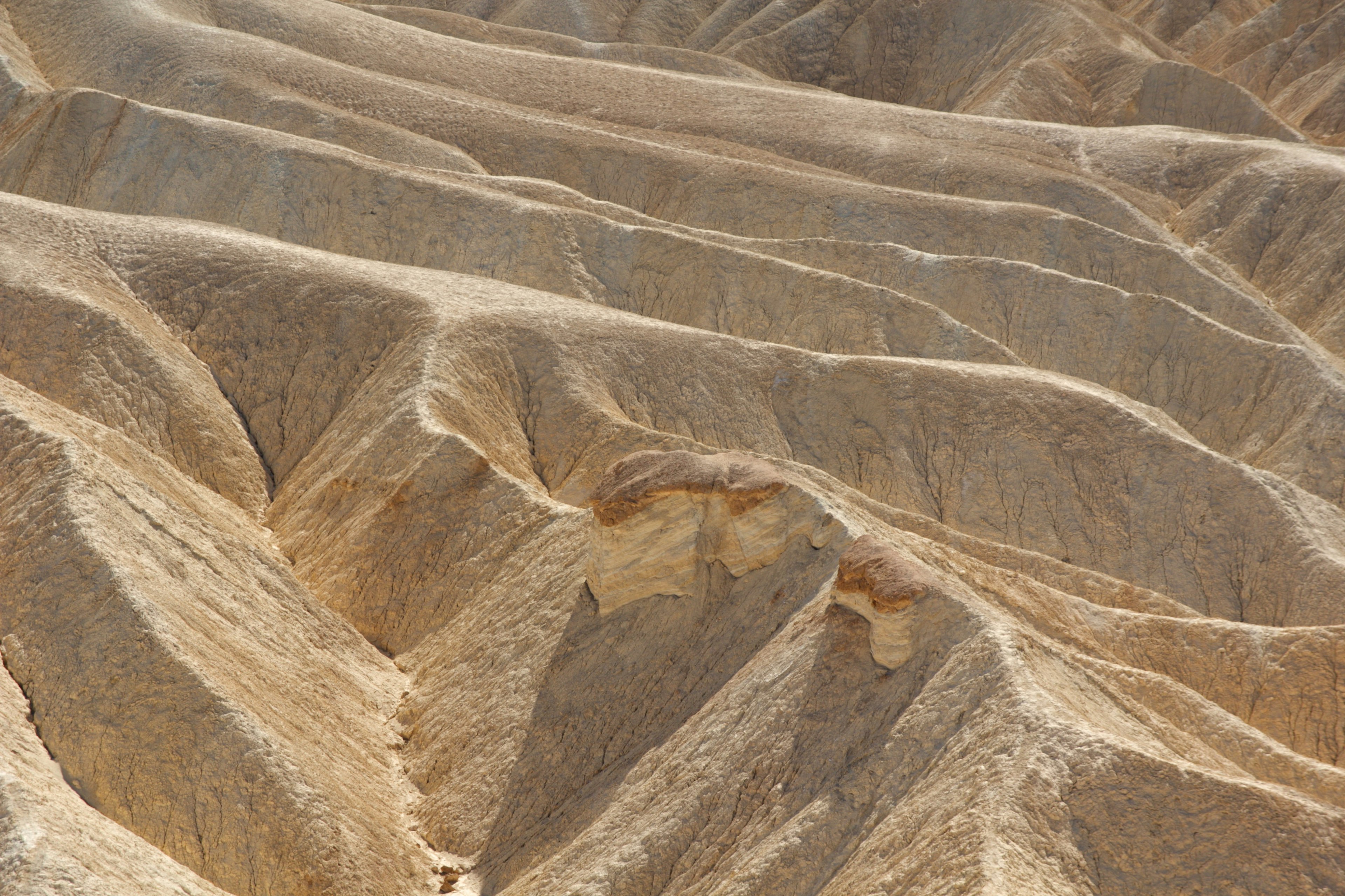 Layered wavy patterns of dry terrain