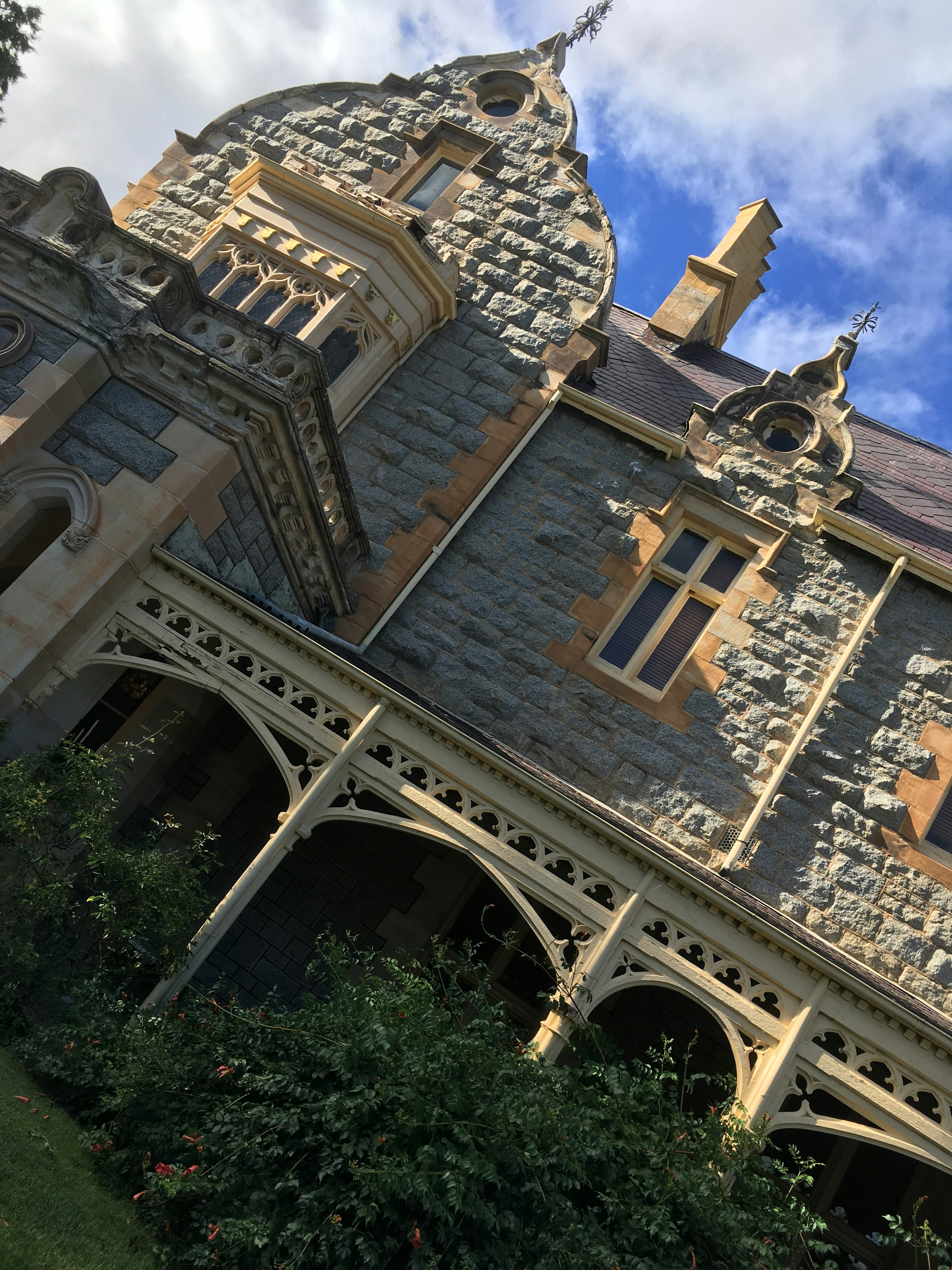 Beautiful stone building with blue sky